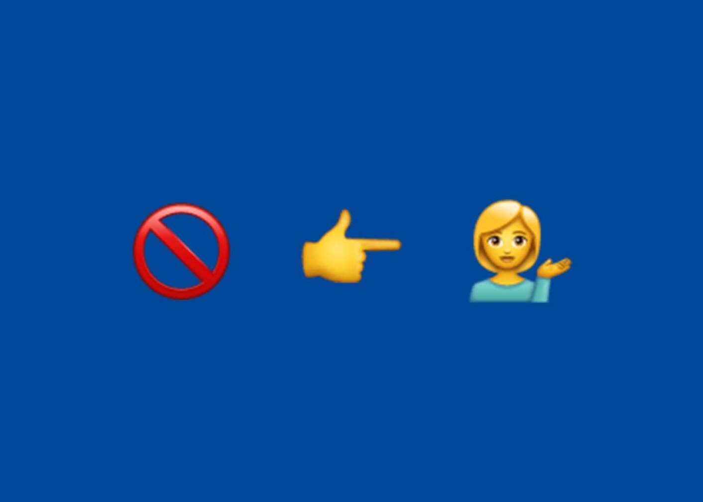 Emoji Verboten, Zeigefinger und Frau