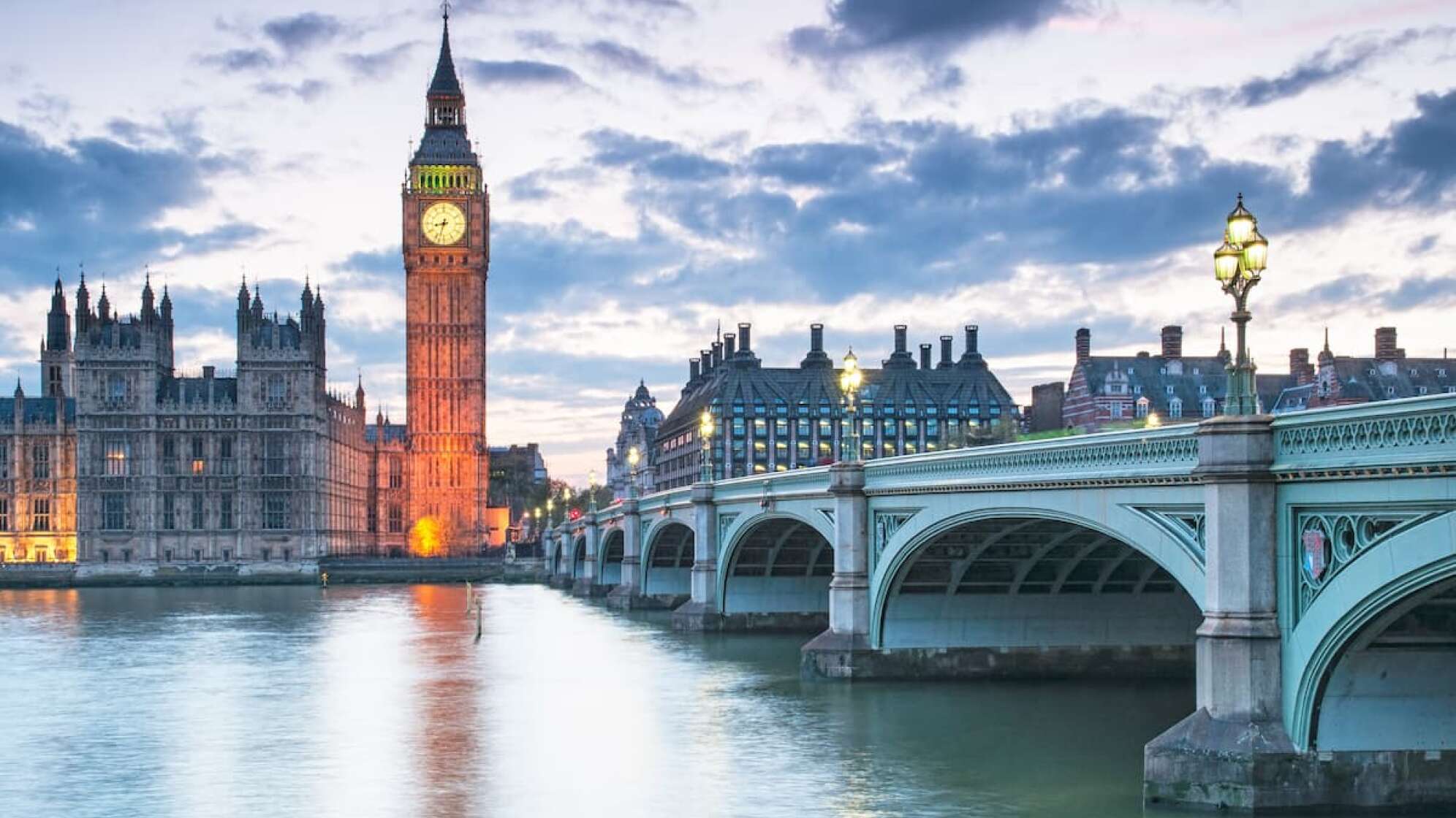 London mit Big Ben und Brücke