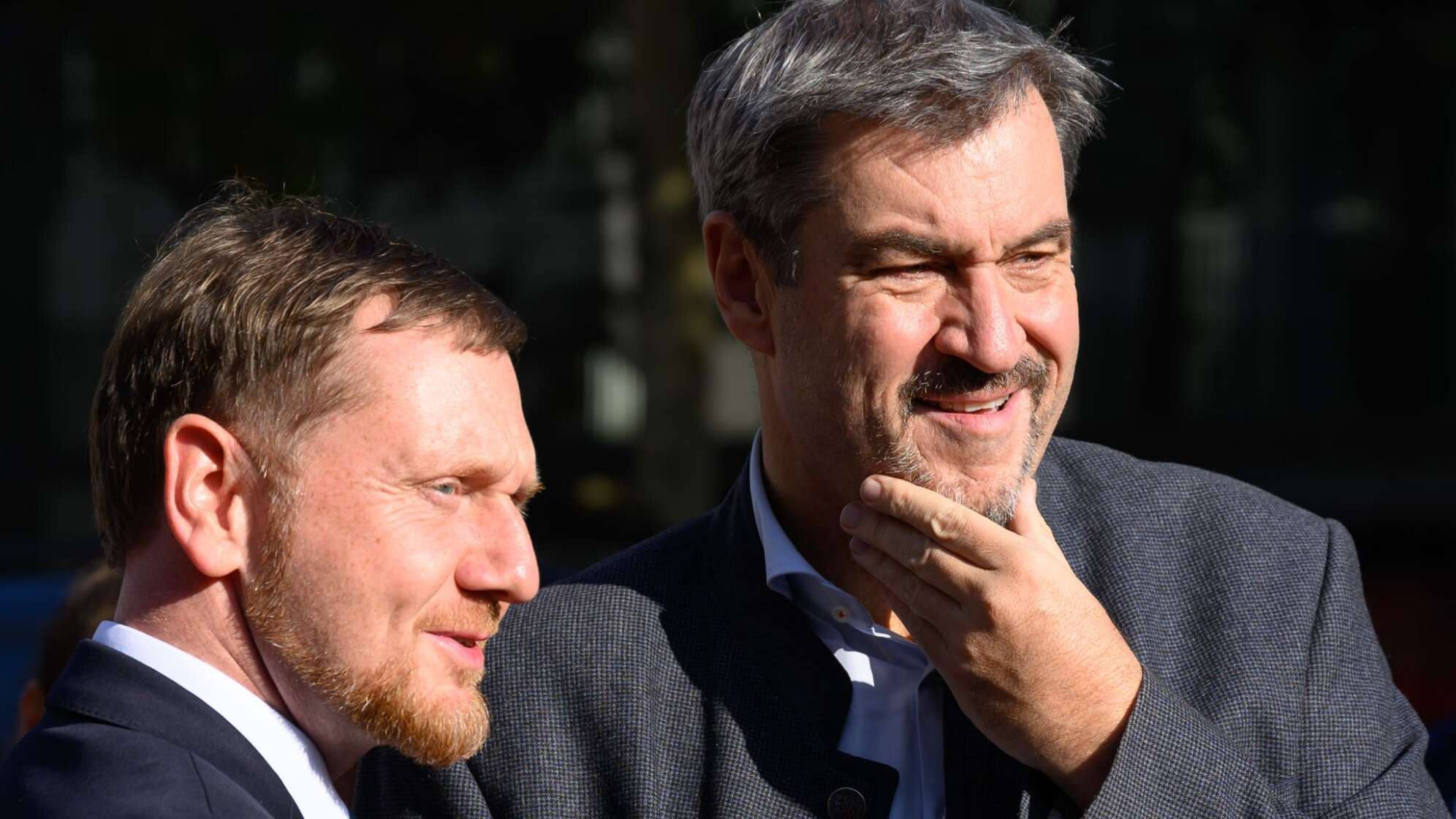 Ministerpräsidenten Söder und Kretschmer