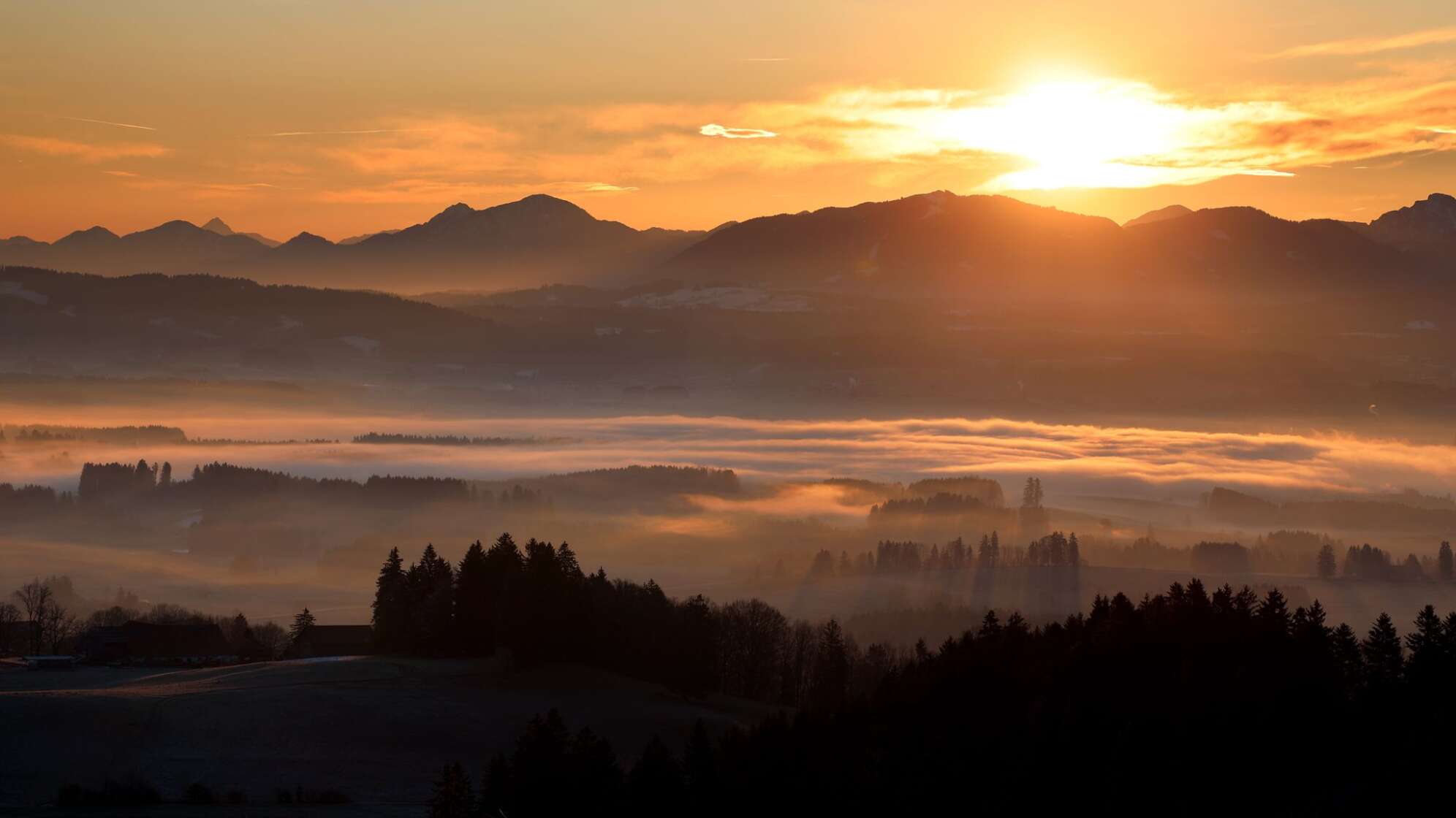 Morgenstimmung in Südbayern