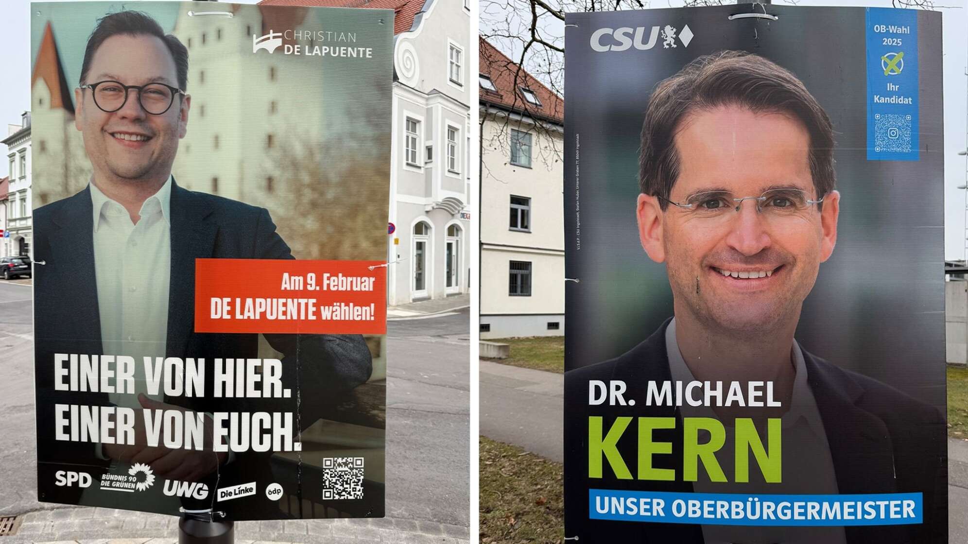 Plakate Oberbürgermeister-Kandidaten Ingolstadt