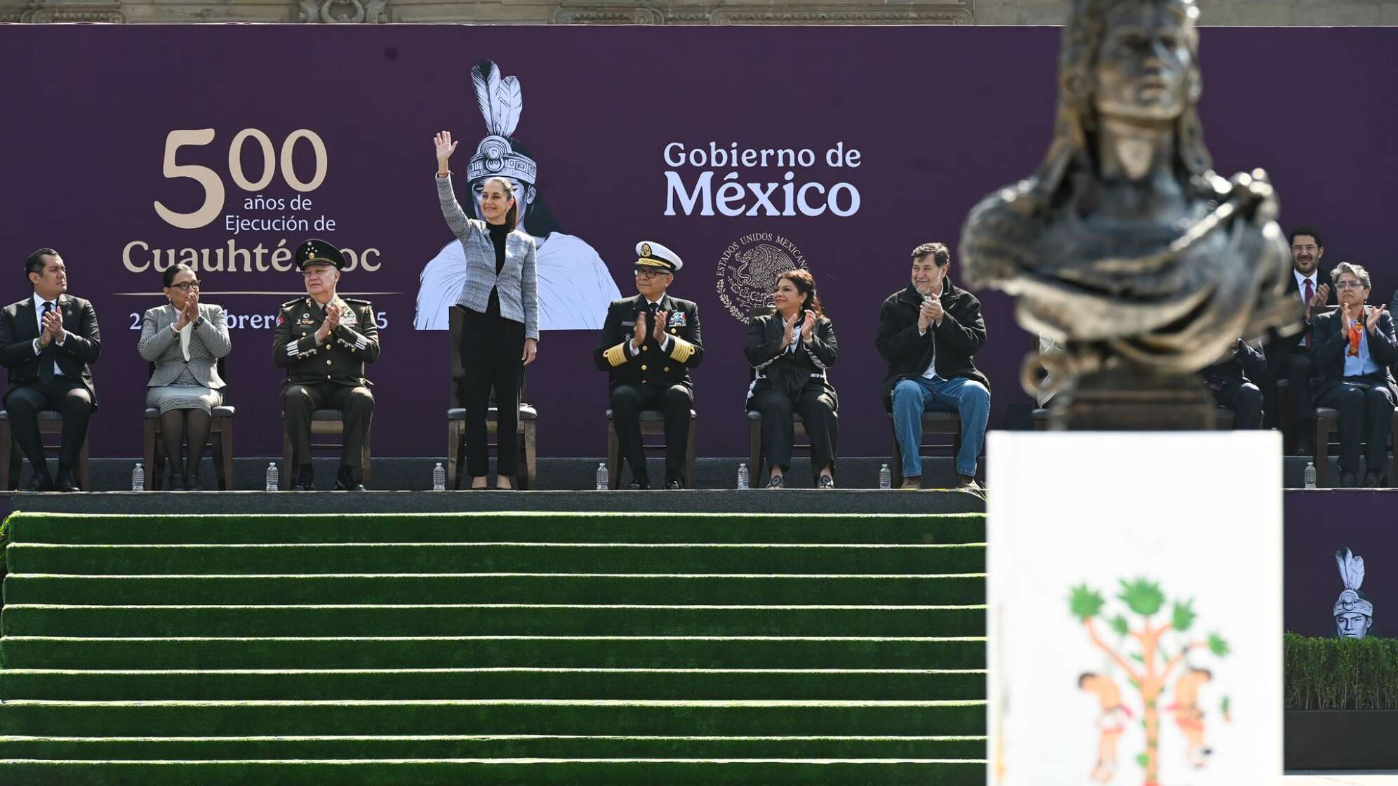 Staatsbegräbnis für Azteken-Herrscher Cuauhtémoc
