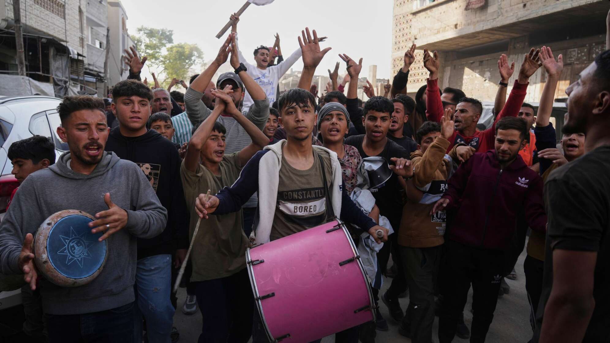 Nahostkonflikt - Demonstration im Gazastreifen