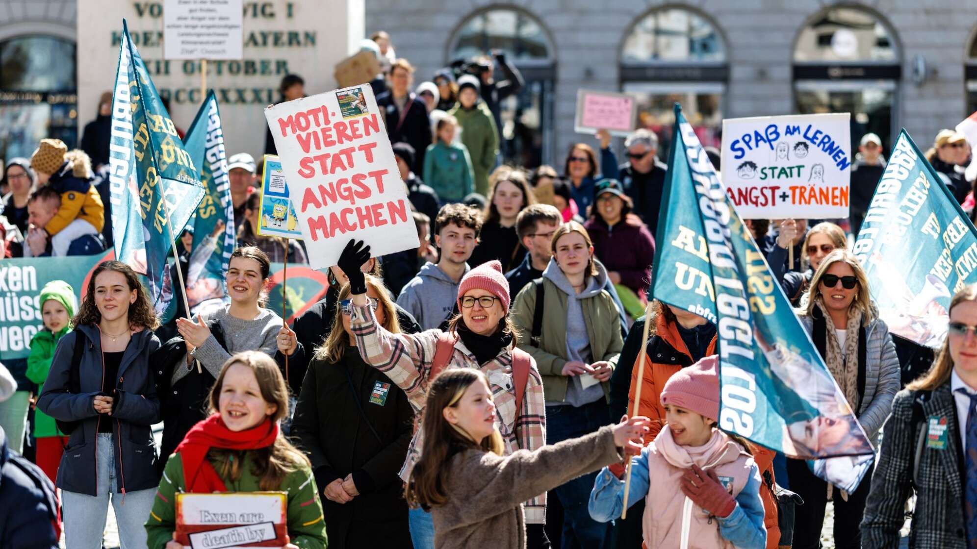 Demonstration von Schülern in München