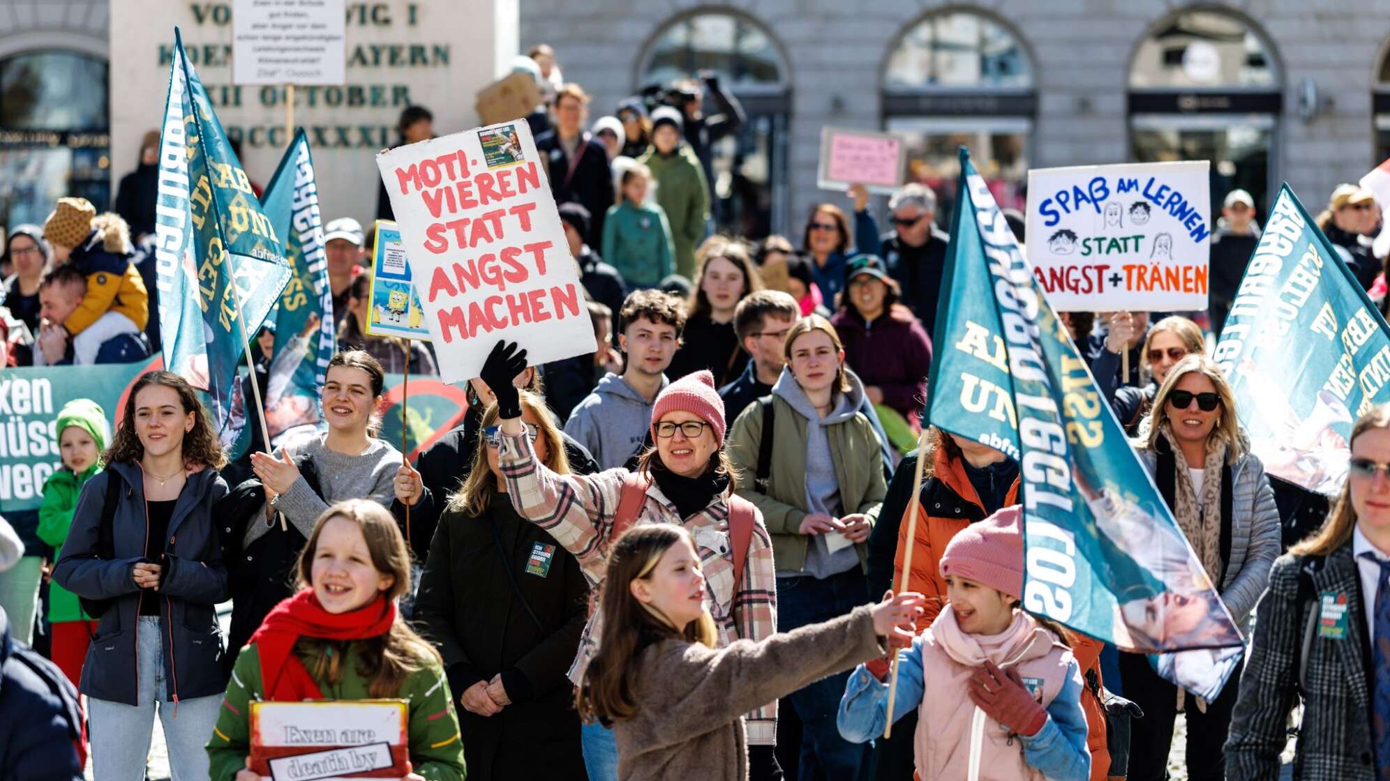 Demonstration von Schülern in München