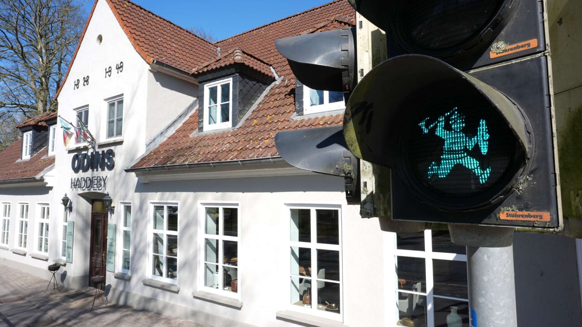 Wikinger-Ampelmännchen regeln Verkehr bei Haithabu