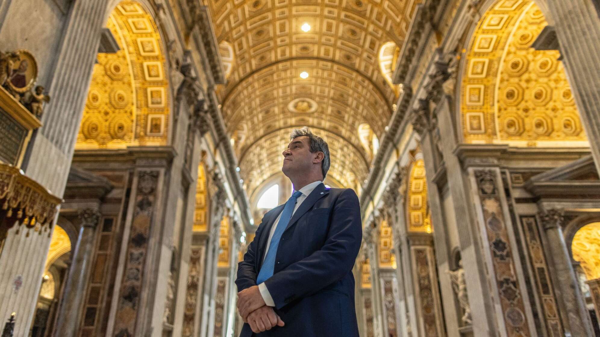 Bayerns Ministerpräsident Markus Söder im Vatikanstaat