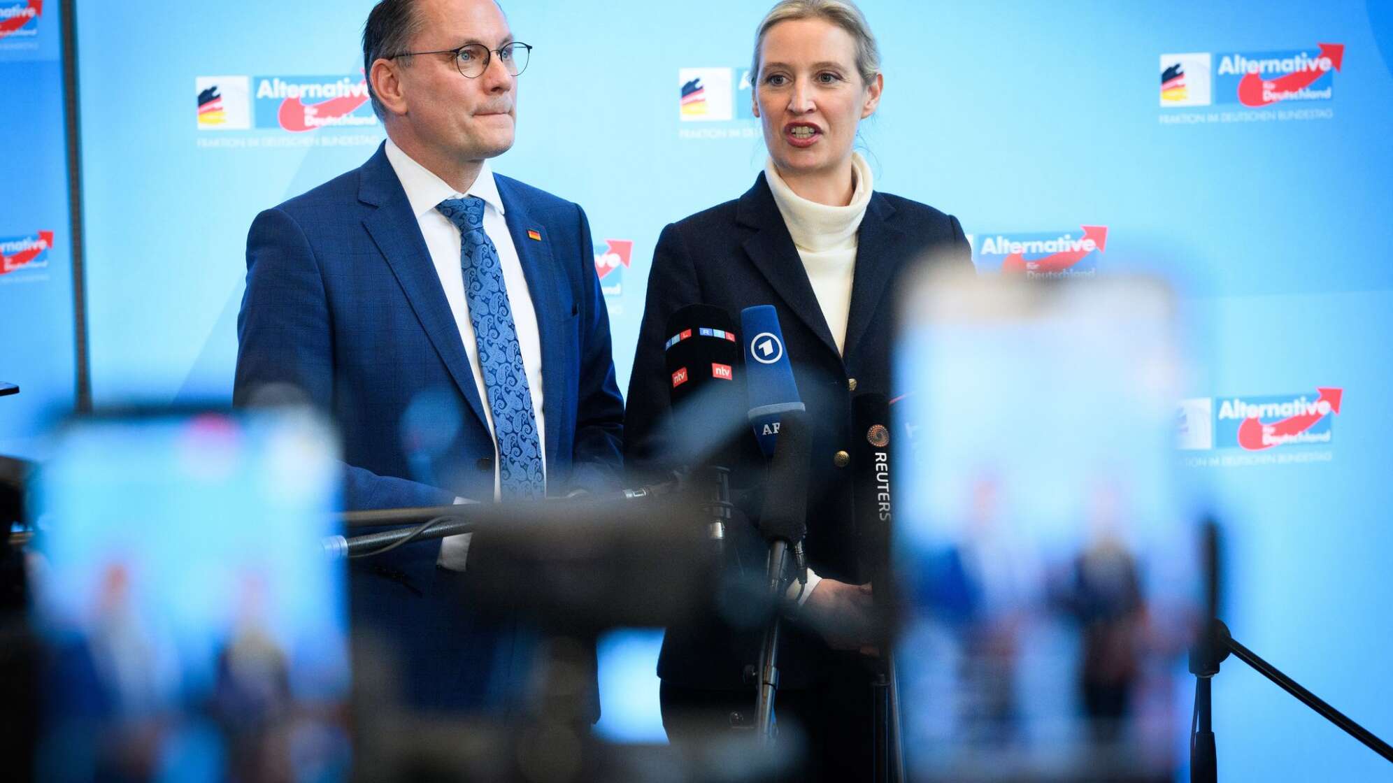 AfD-Chefs Tino Chrupalla und Alice Weidel