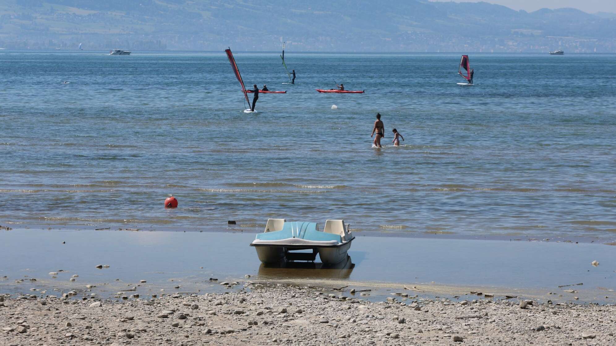 Niedrigwasser am Bodensee