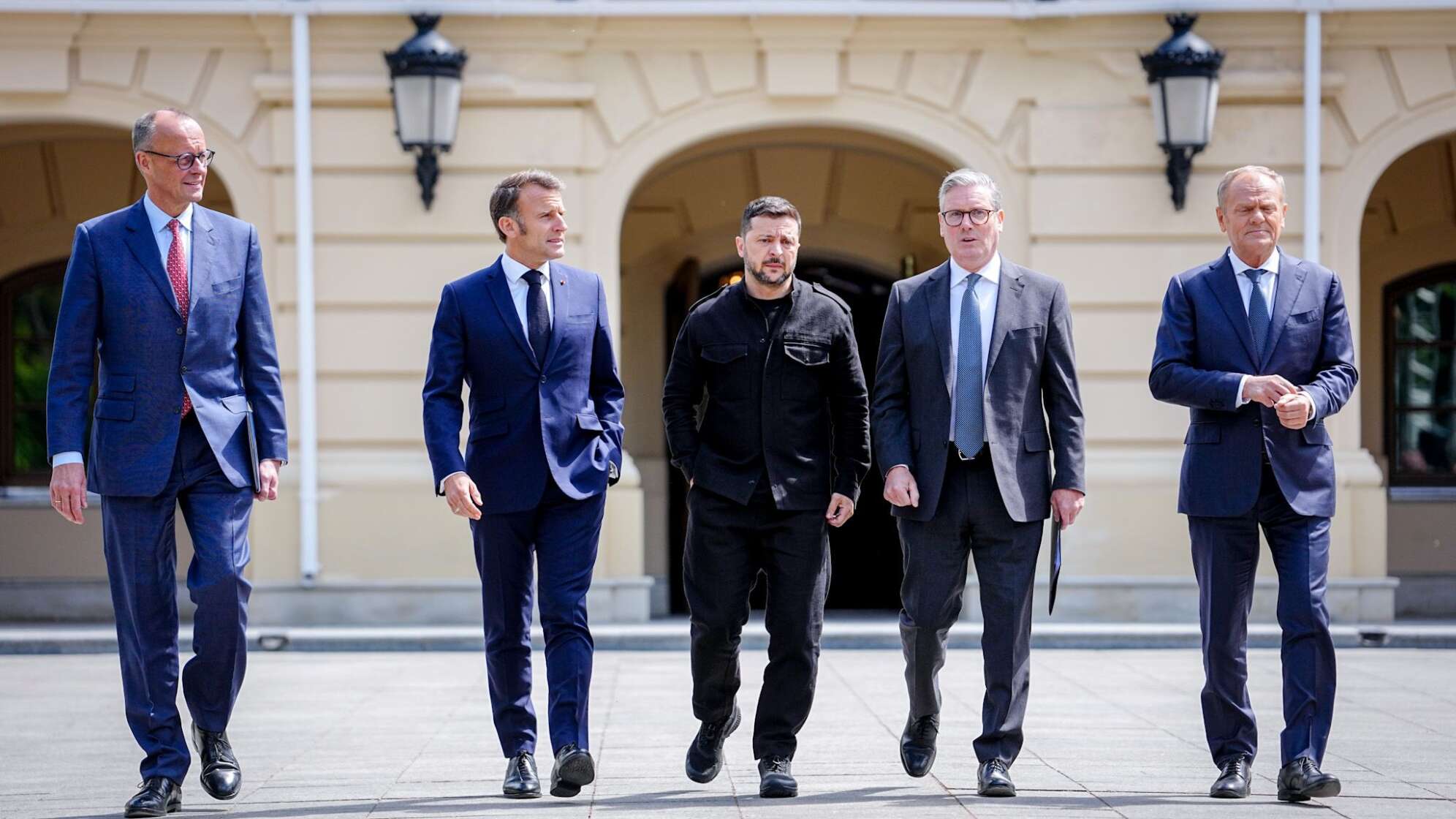 Merz, Macron, Starmer und Tusk in Kiew
