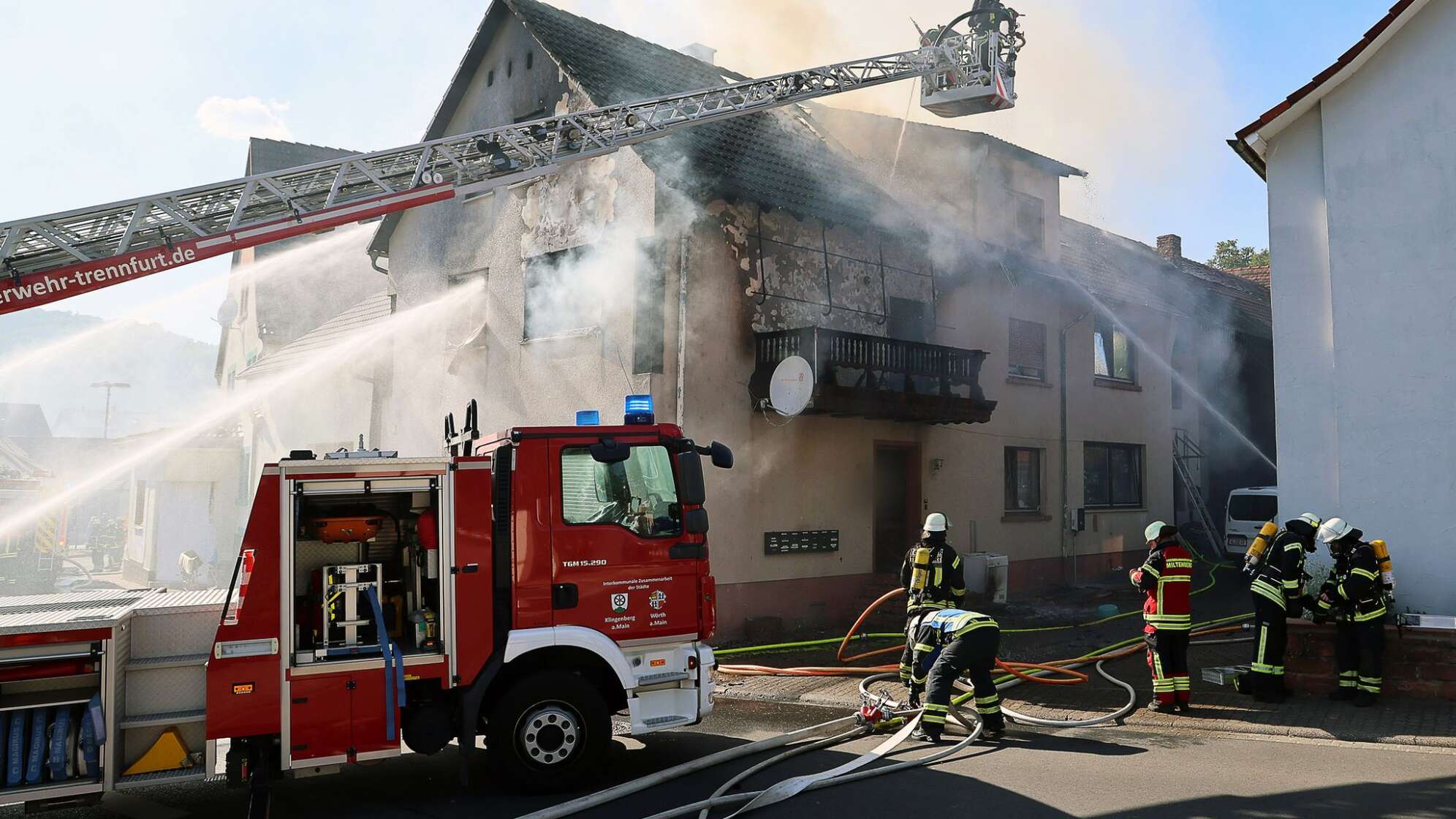 Wohnhausbrand in Klingenberg