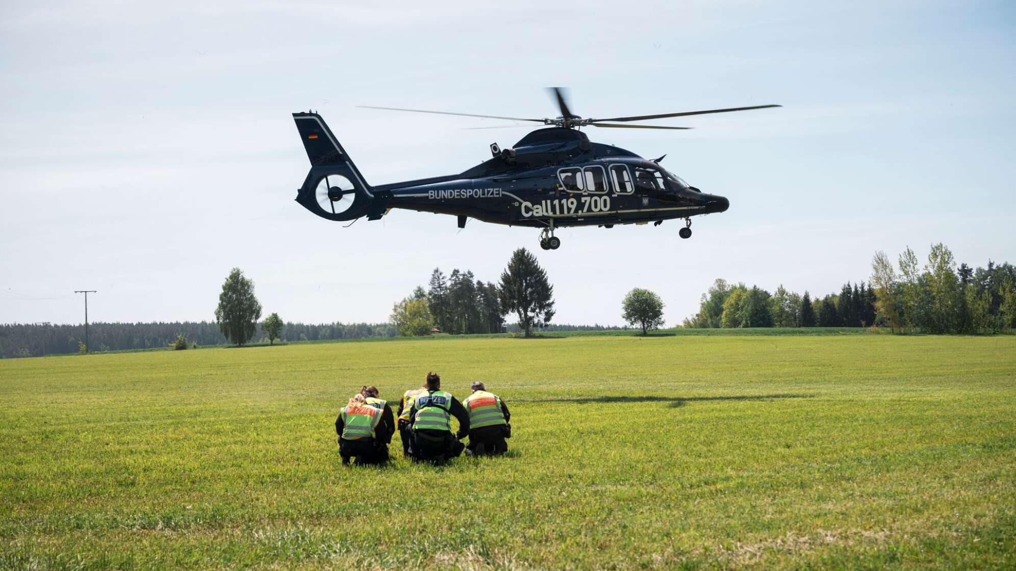Grenzkontrollen - Hubschraubersprungfahndung