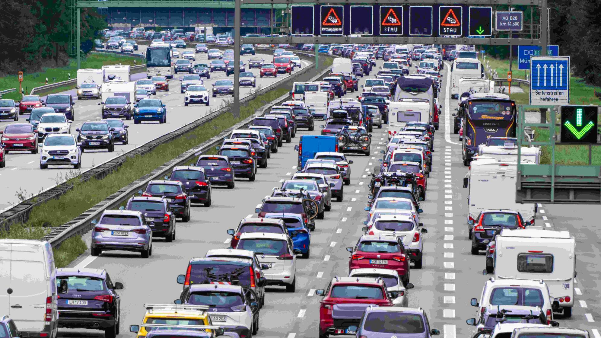 Stau auf der Autobahn