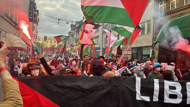 Anti-Israel-Demos in Basel vor dem Eurovision-Finale