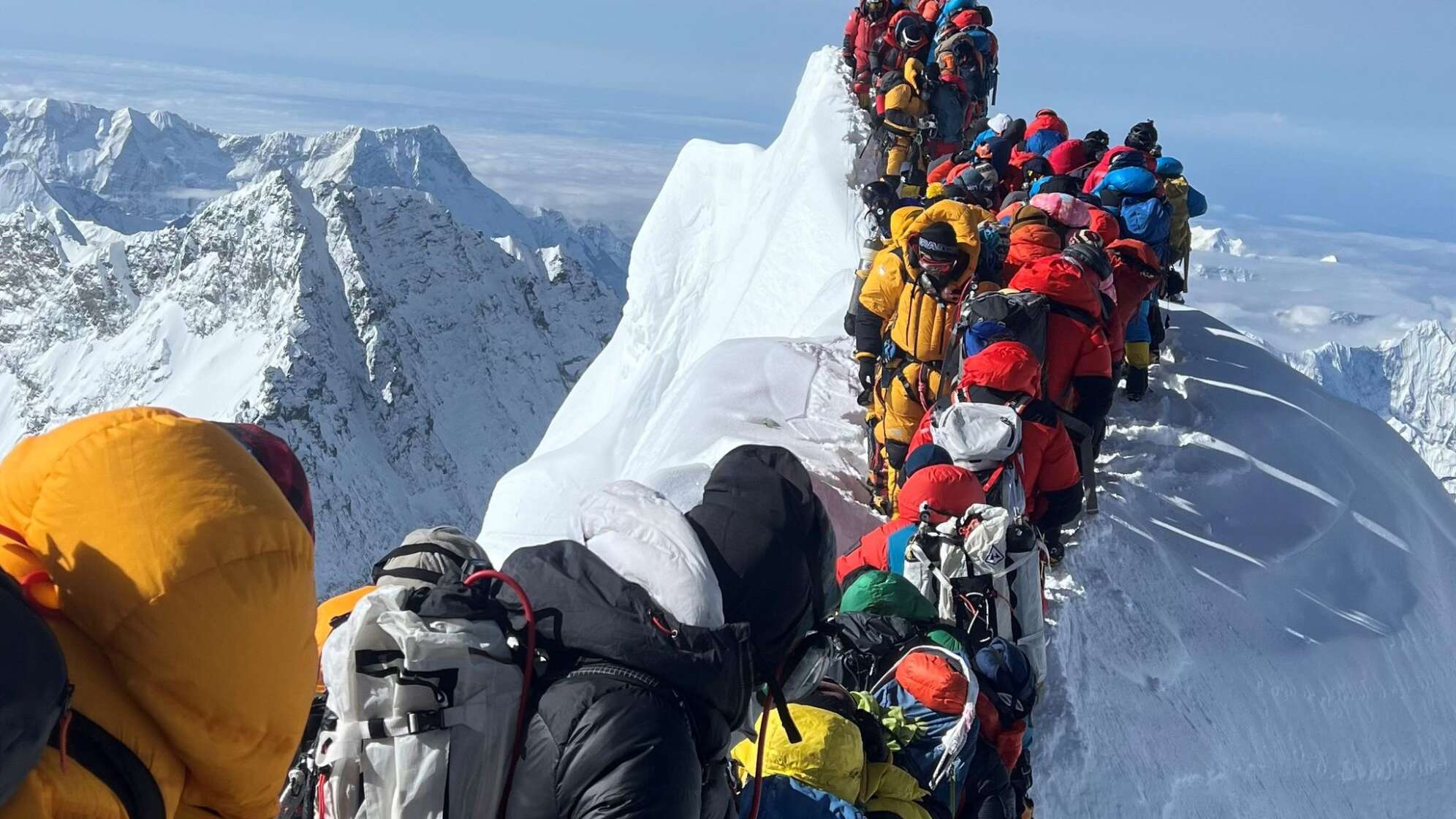 Bergsteiger und Bergführer auf dem Mount Everest