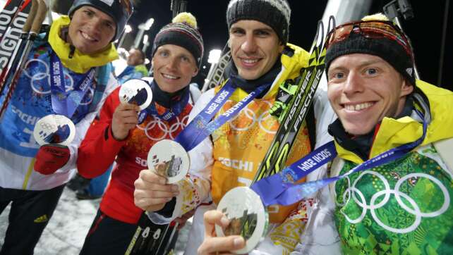 Biathlon-Staffel: Olympia-Gold mit elf Jahren Verspätung
