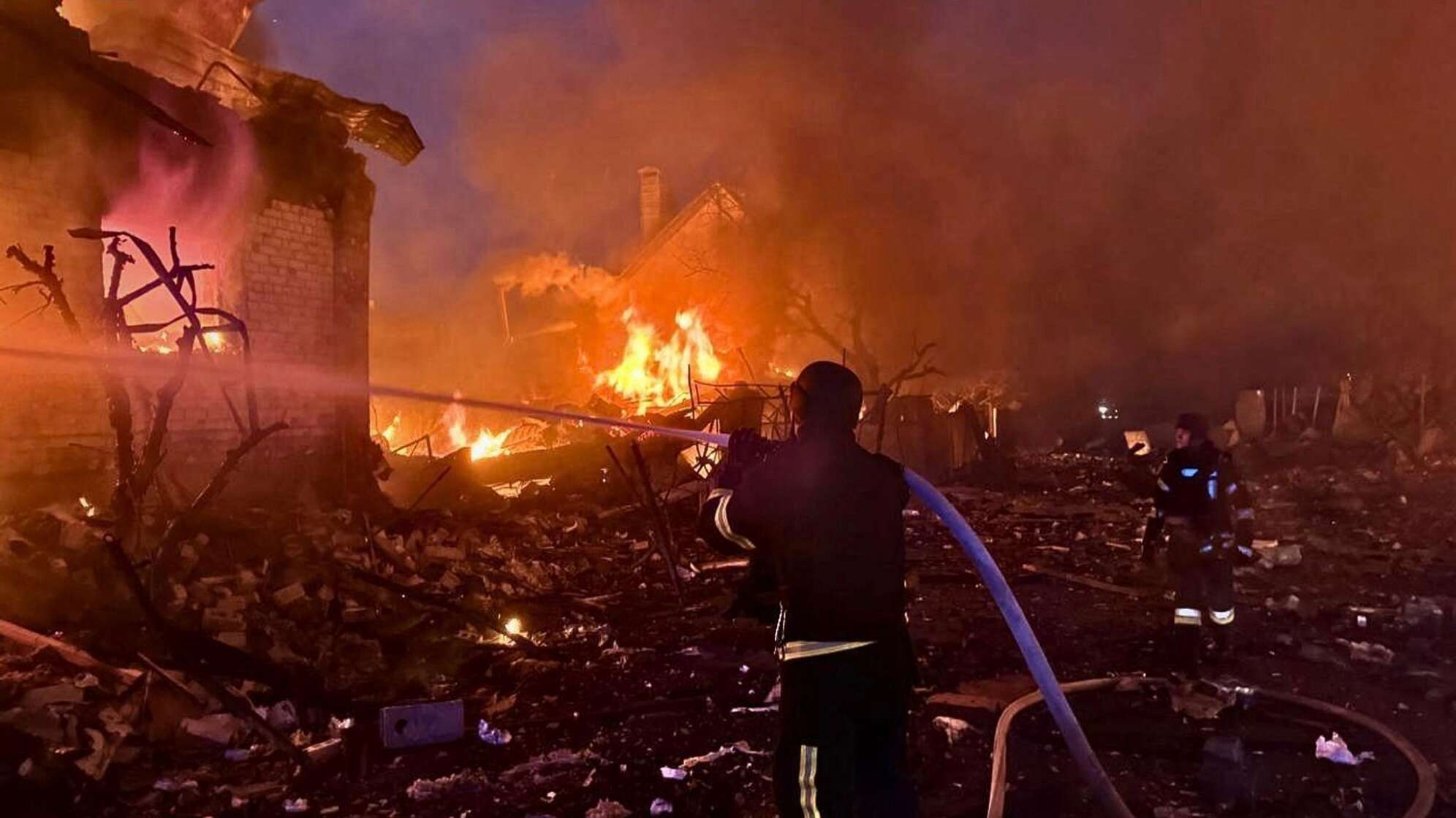 Ukraine-Krieg - Region Kiew - Drohnenangriff