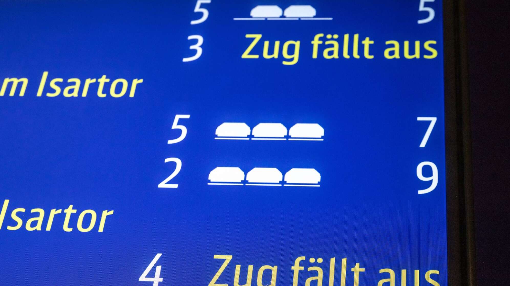 Eingeschränkter S-Bahn Verkehr