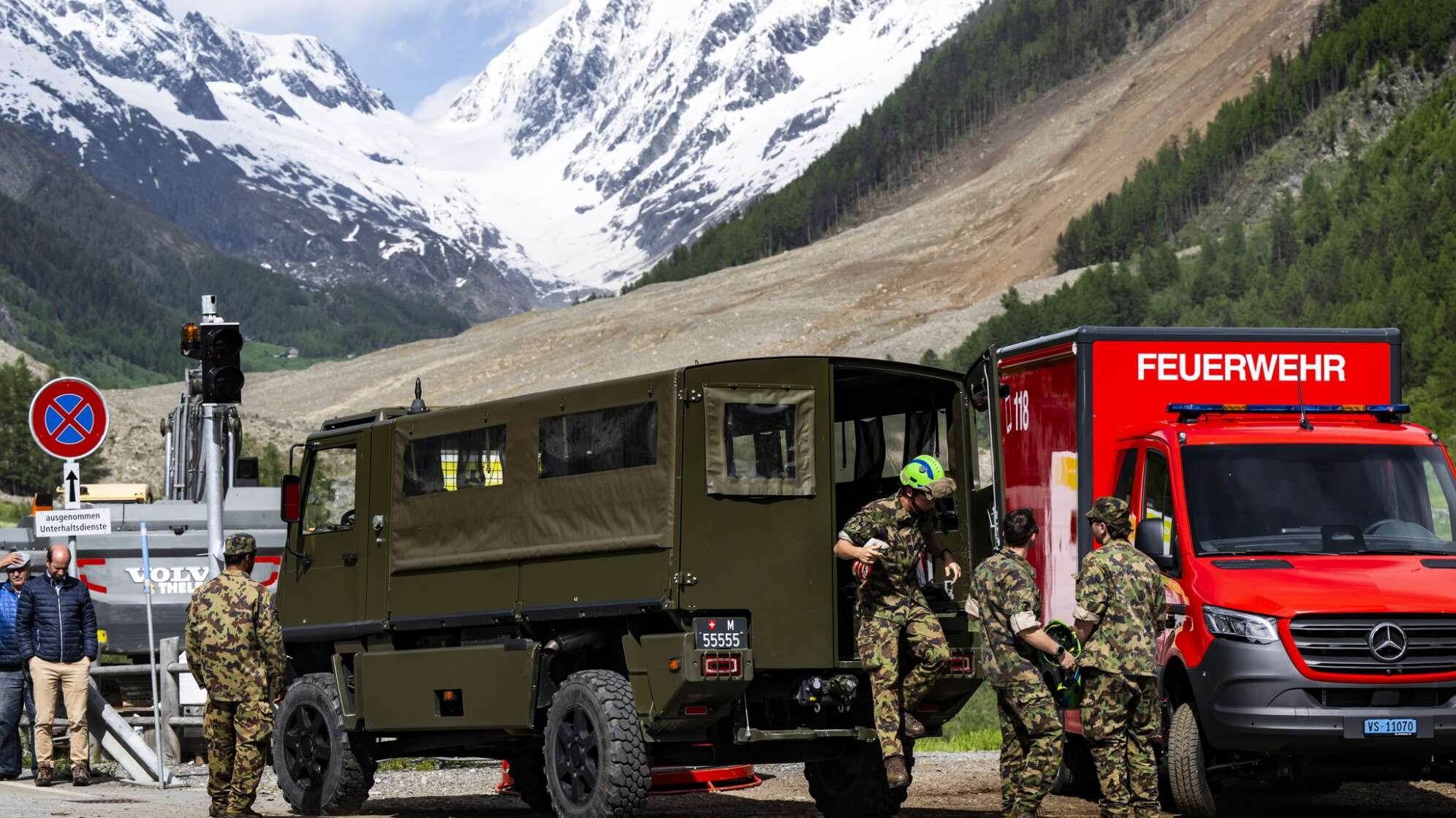 Gletscherabbruch im Wallis