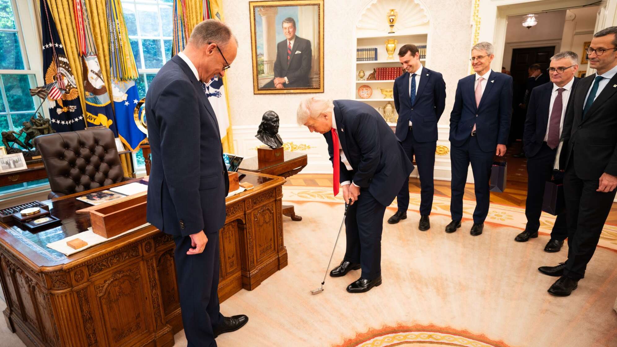 US-Präsident Trump empfängt Bundeskanzler Merz