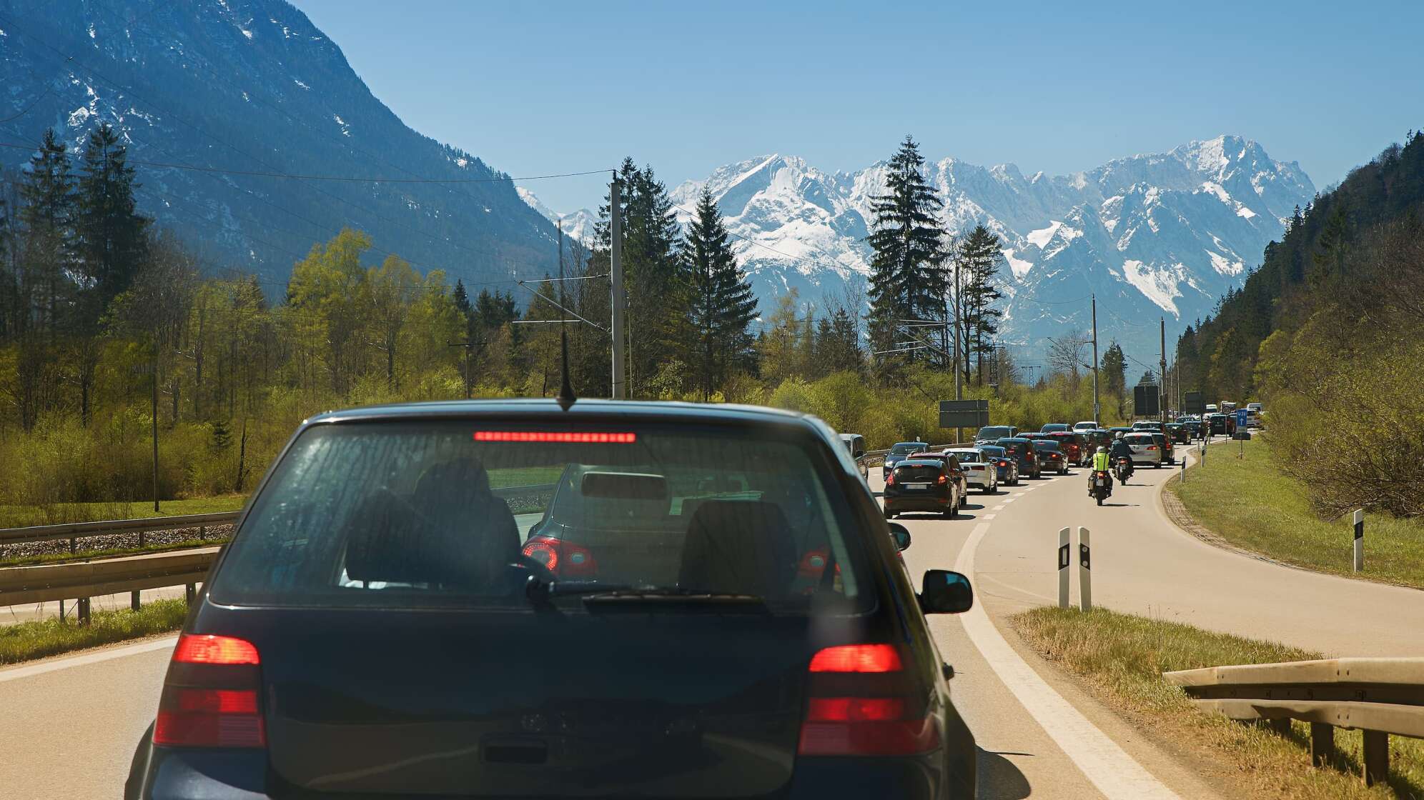 Stau am Wochenende in Bayern
