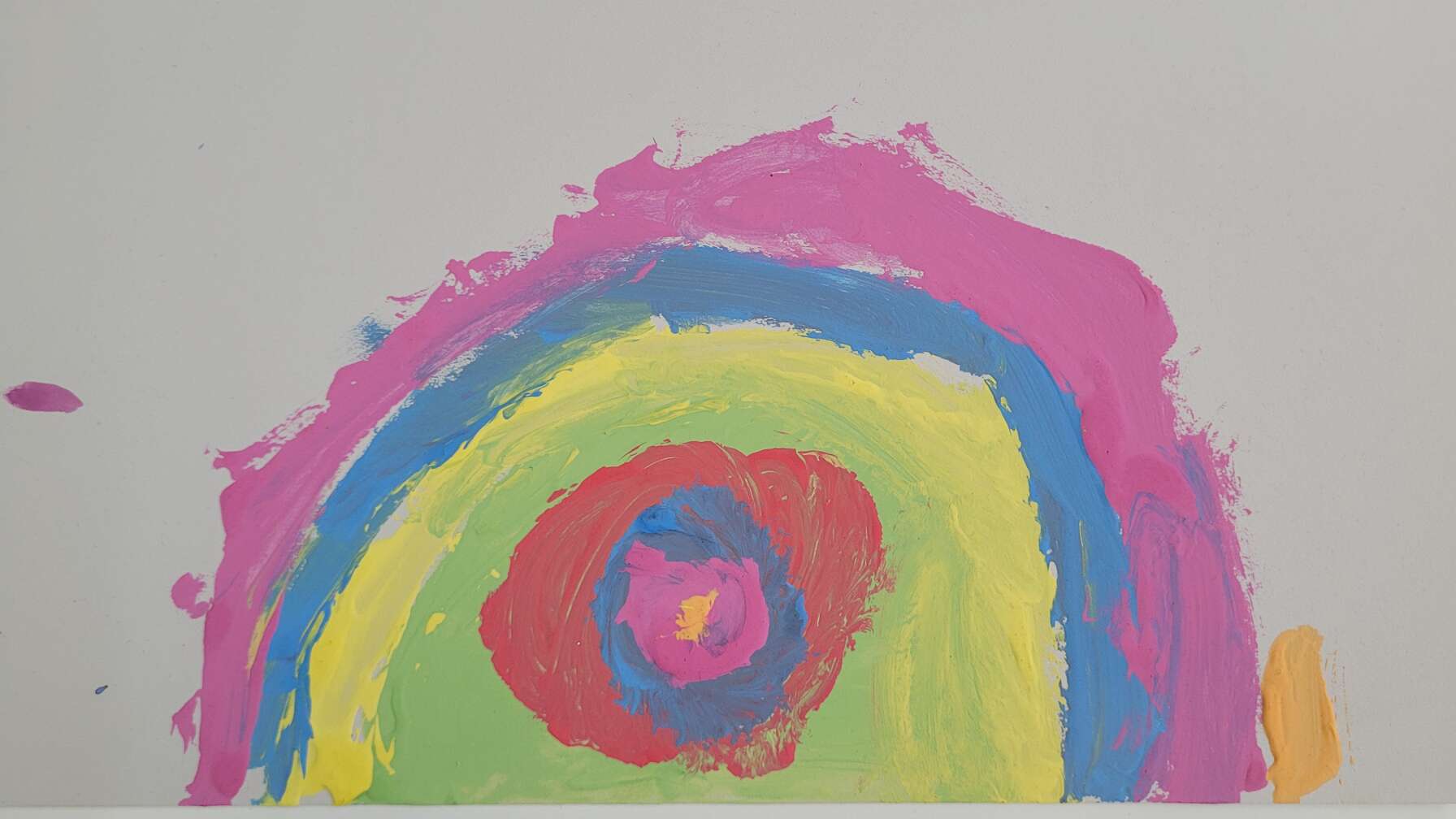 Ein Kinderbild von einem Regenbogen