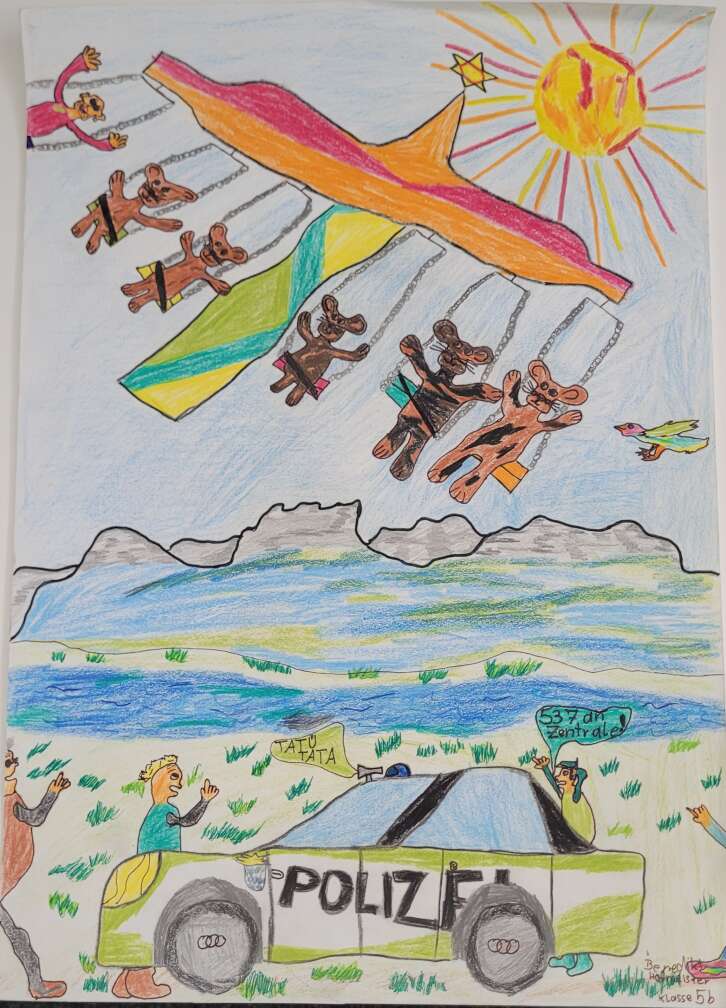 Ein Kinderbild von einem Karussell
