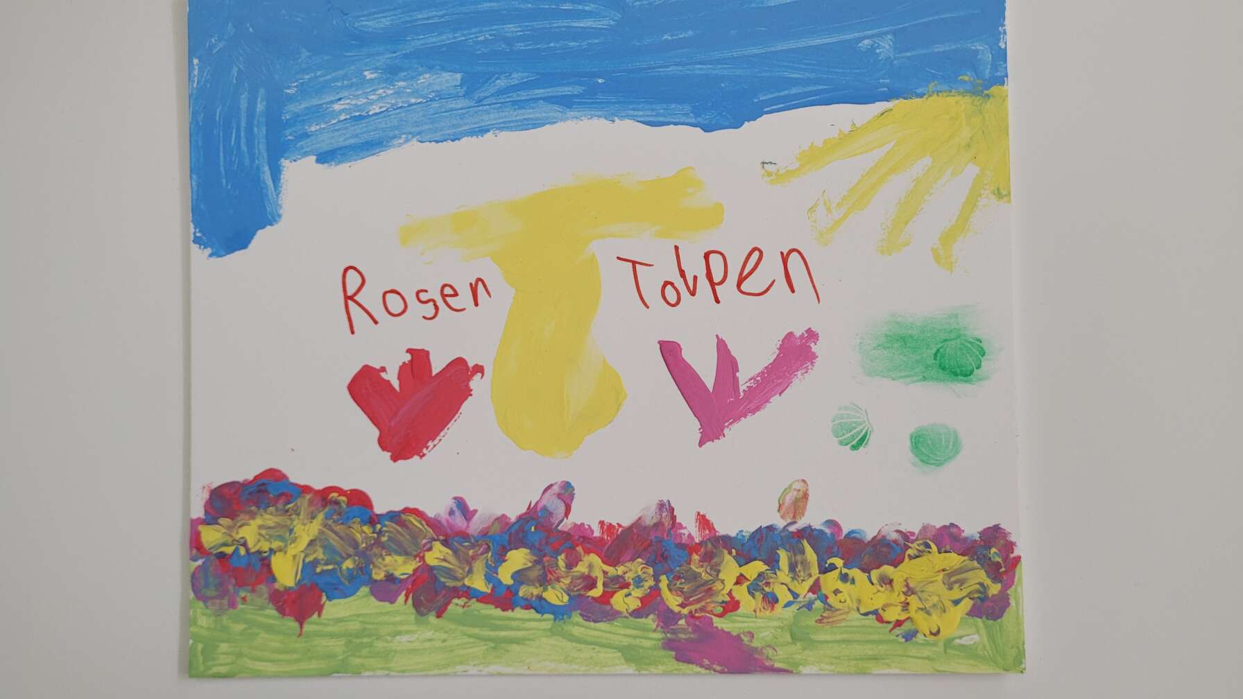 Ein Kinderbild von einer Blumenwiese