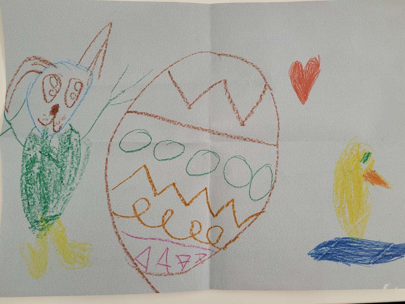 Ein Kinderbild vom Osterhasen