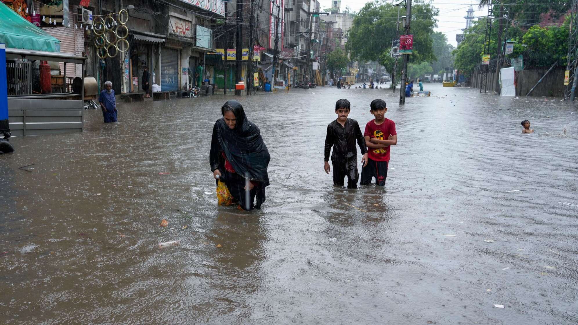 Der Monsun bringt in Pakistan starke Regenfälle mit sich.