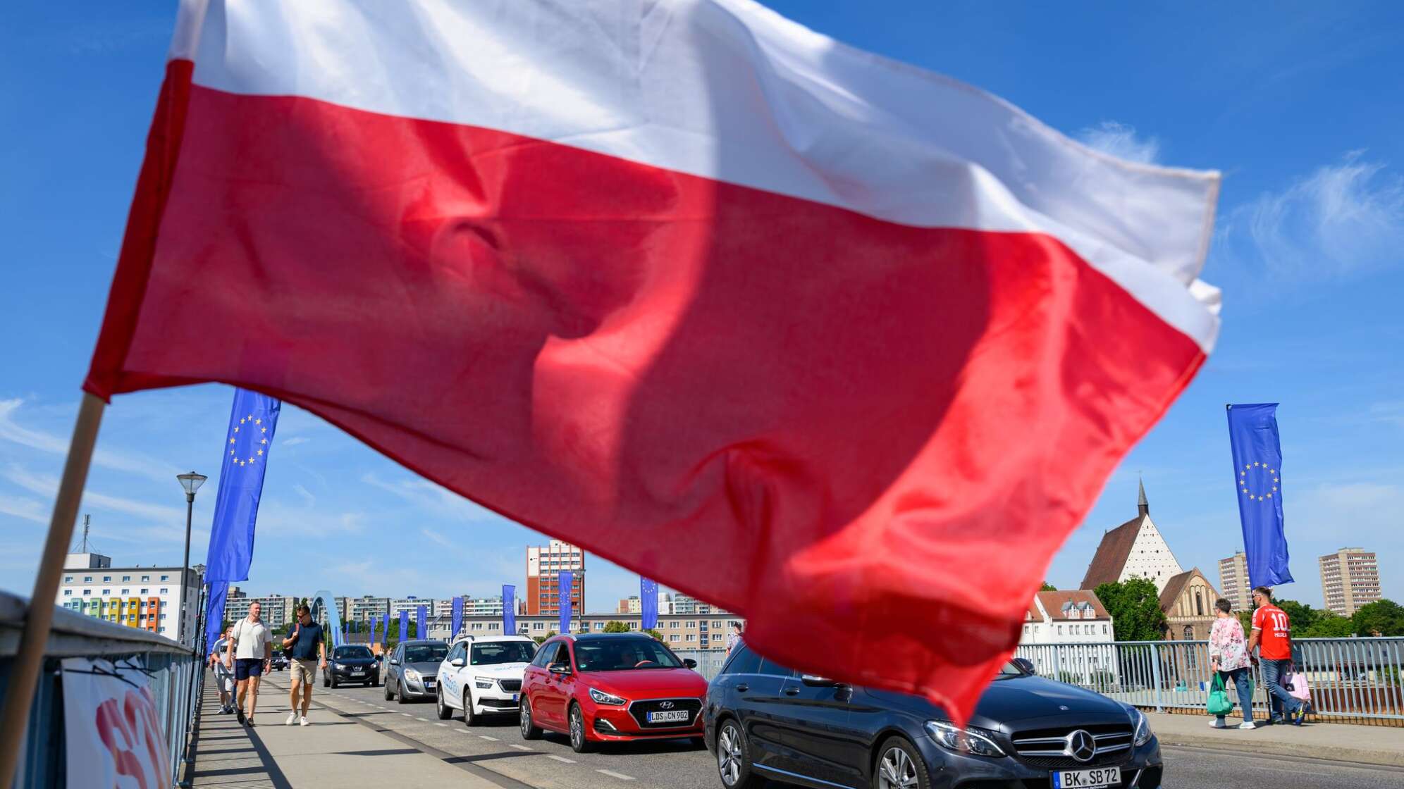 Kontrollen an der Grenze zu Polen