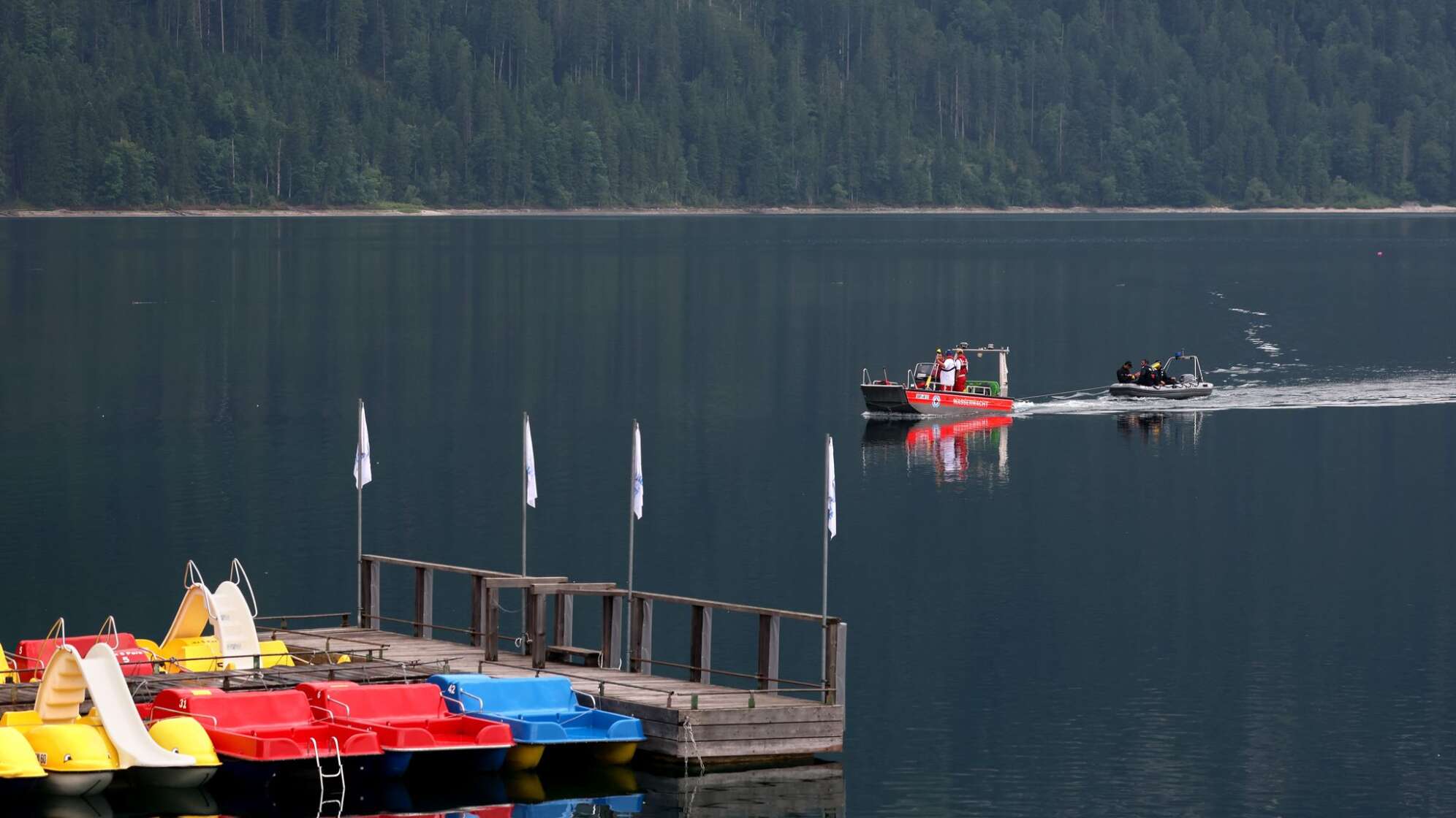 Nach dem Badeunfall auf dem Eibsee mit zwei Vermissten