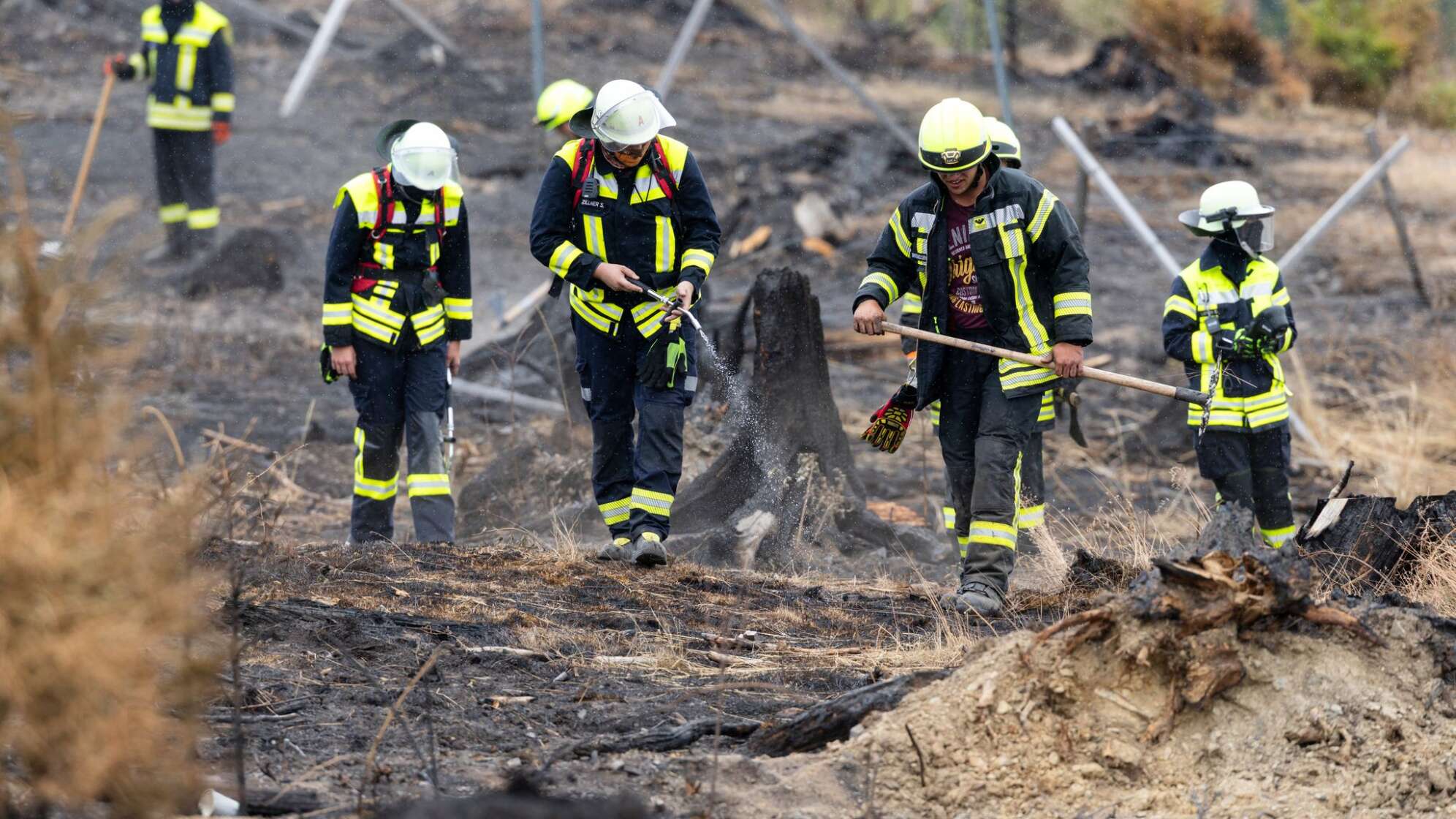 Waldbrand in Thüringen - Saalfelder Höhe