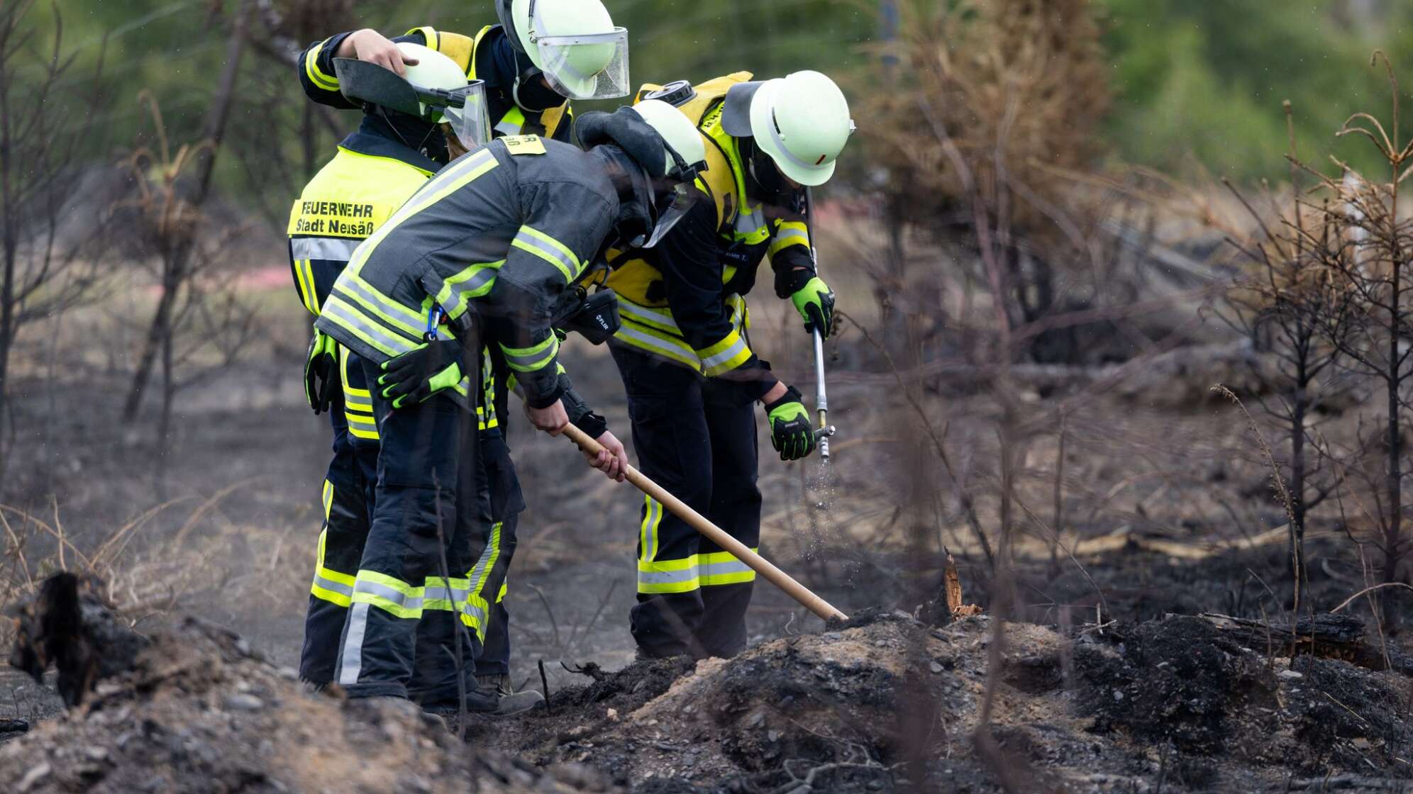 Waldbrand in Thüringen - Saalfelder Höhe
