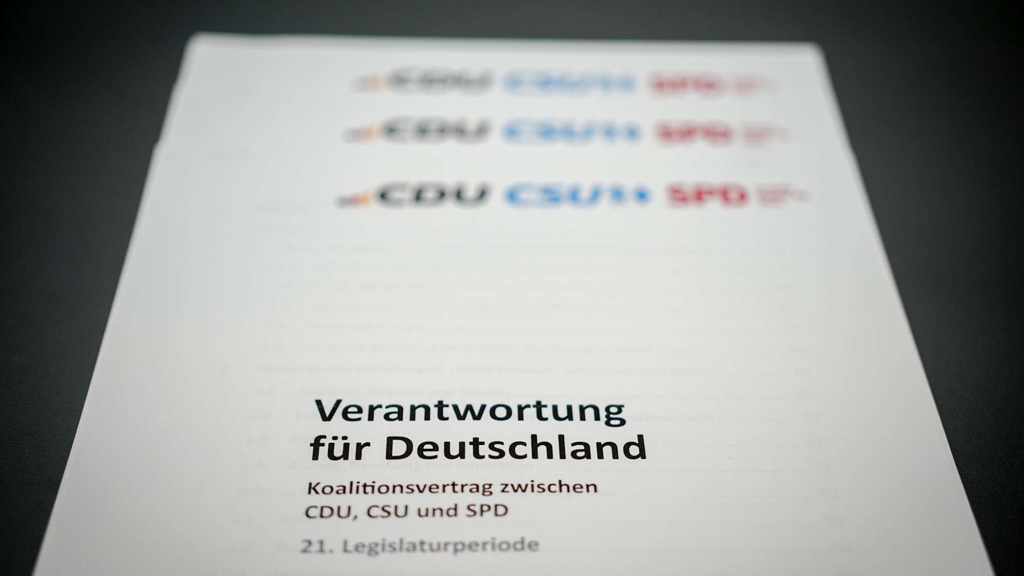Koalitionsvertrag zwischen CDU, CSU und SPD