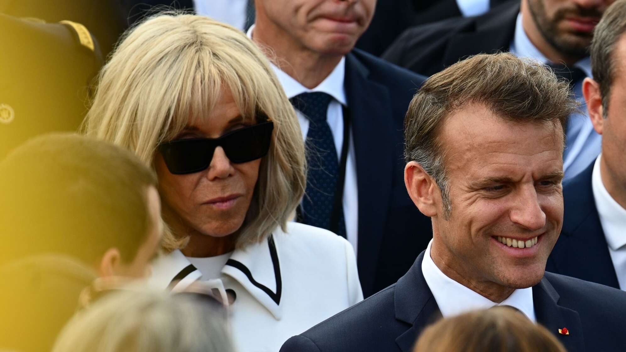 Emmanuel und seine Frau Brigitte Macron