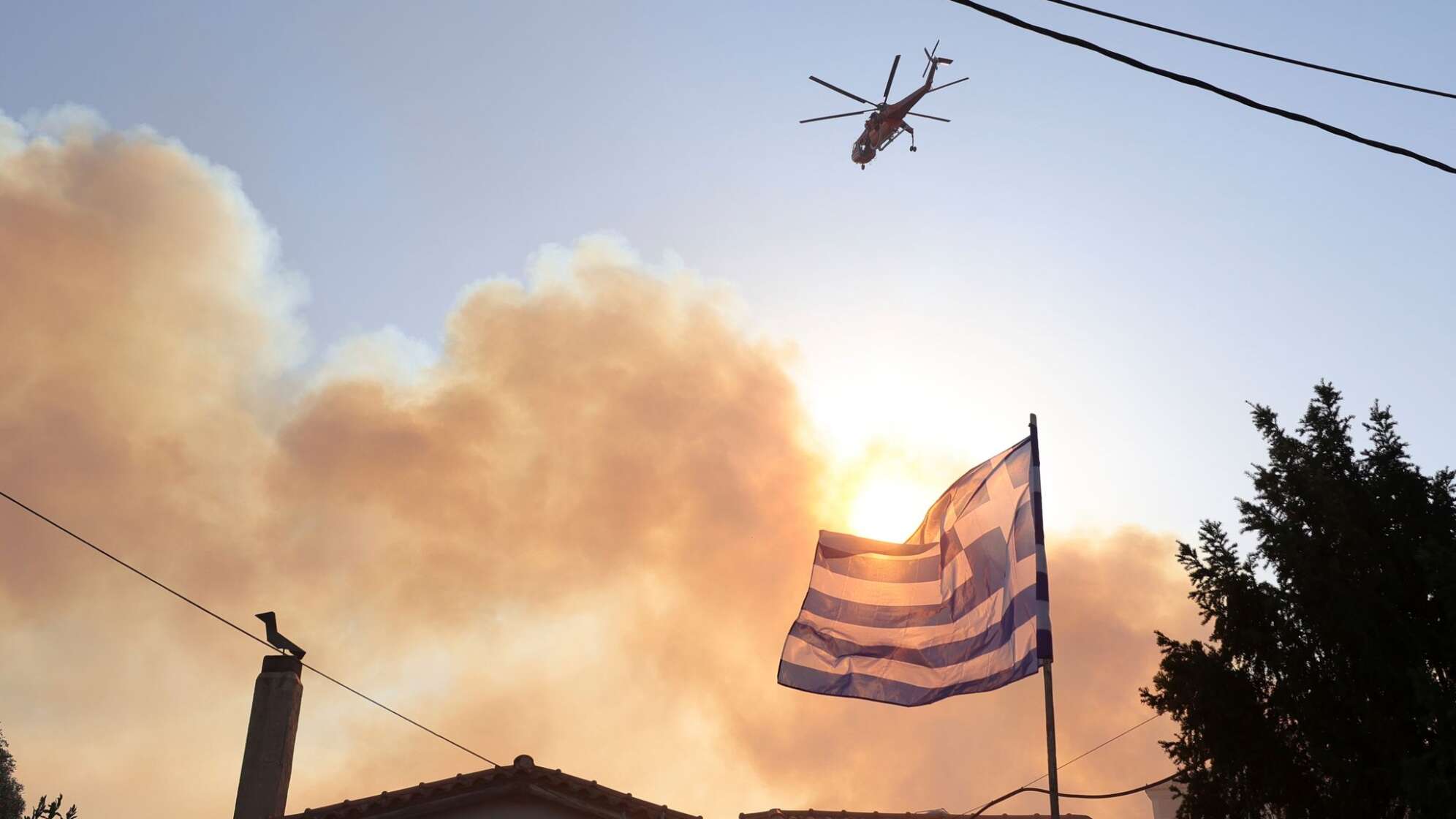 Waldbrand bei Athen