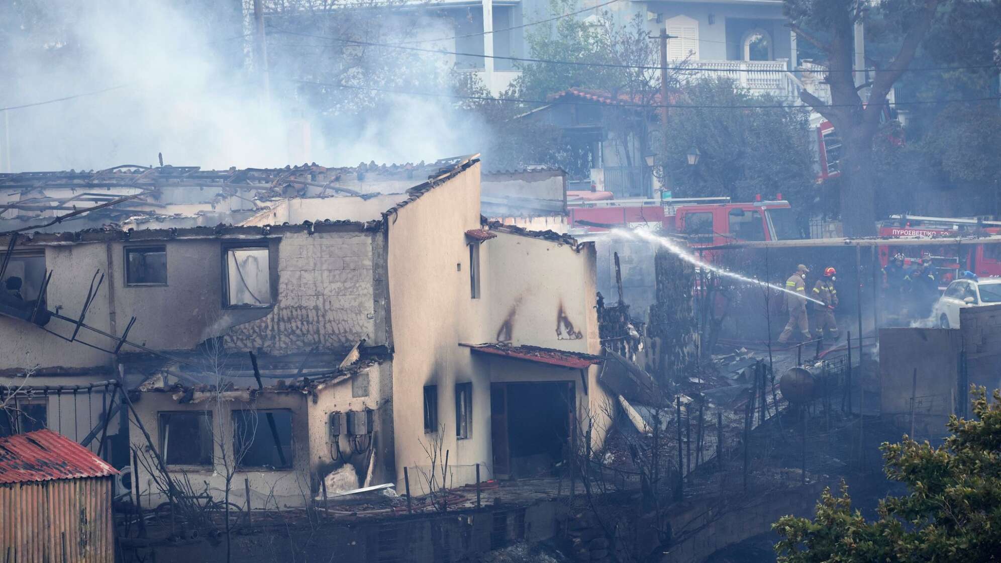 Waldbrand bei Athen