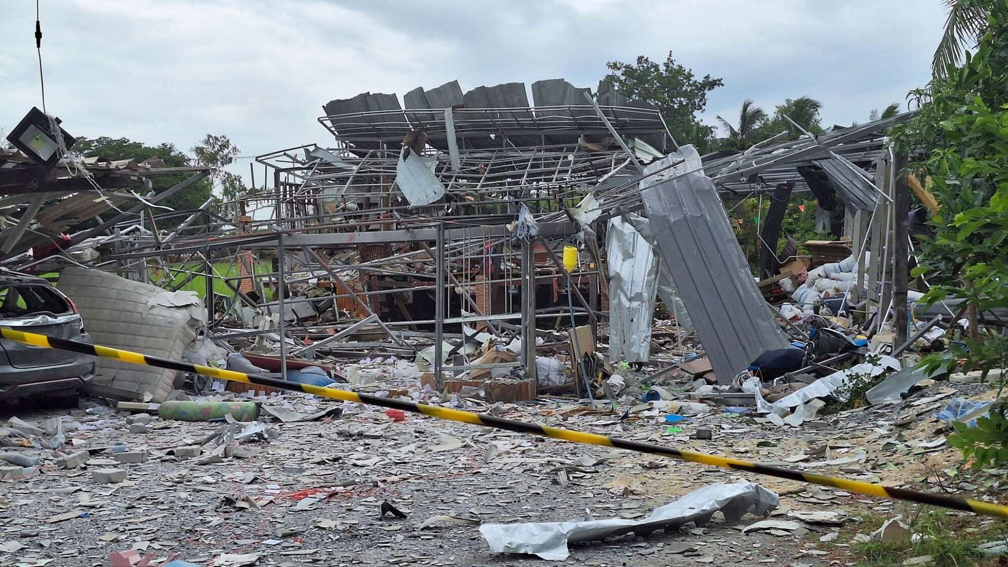 Explosion in einer Feuerwerksfabrik