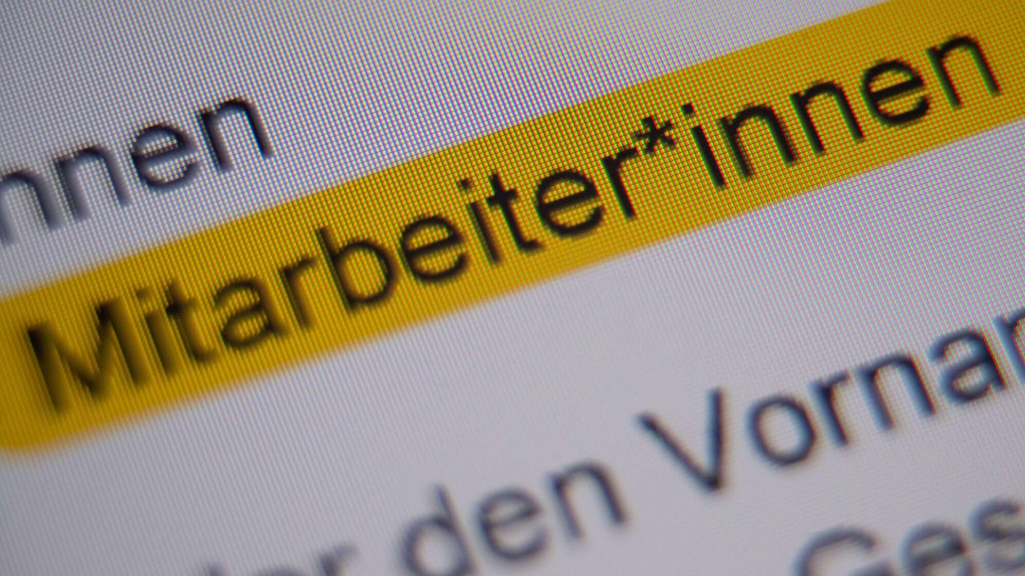 Genderstern bei «Mitarbeiter*innen»