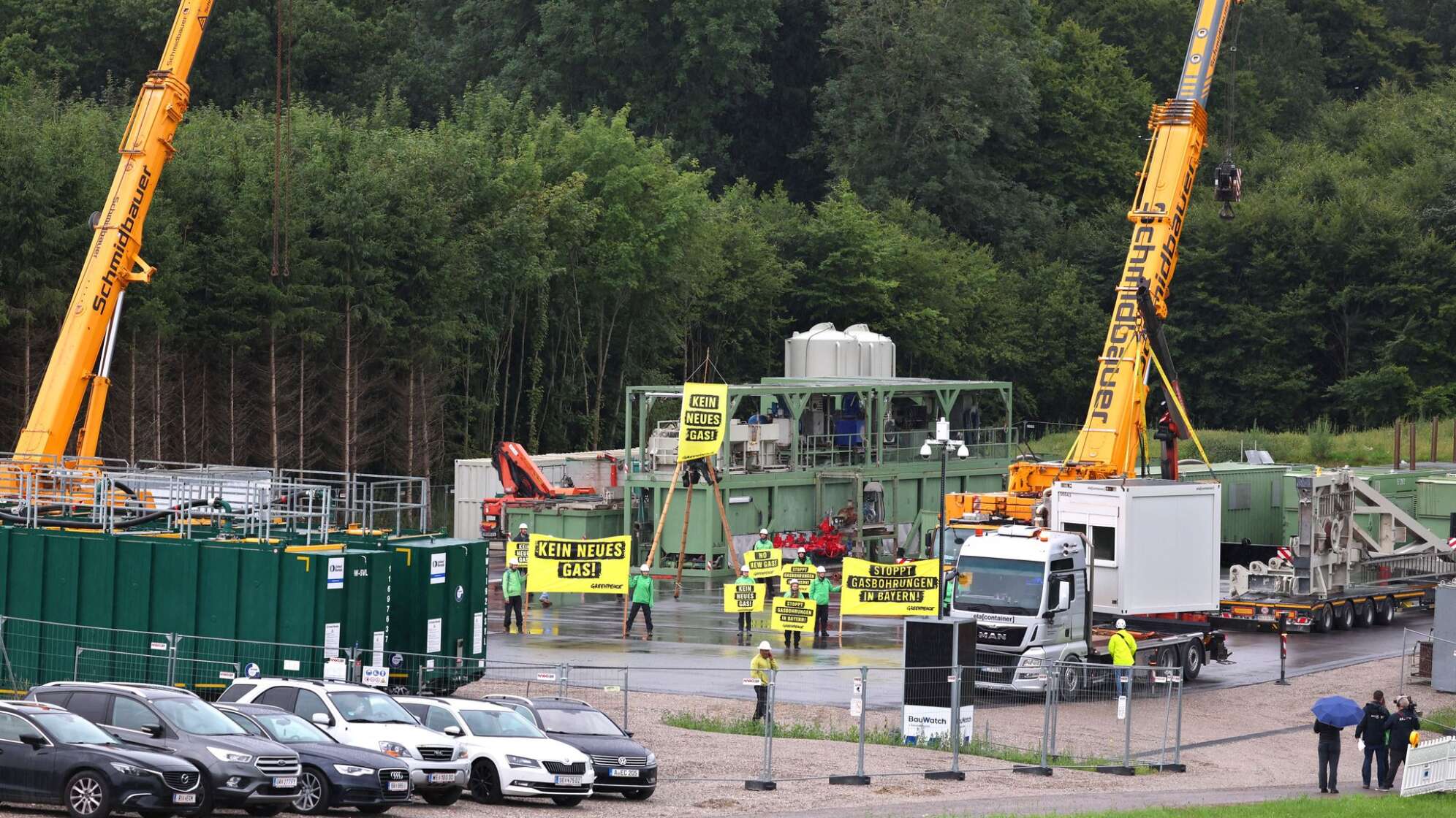 Proteste von Umweltschützern gegen geplante Gas-Bohrung