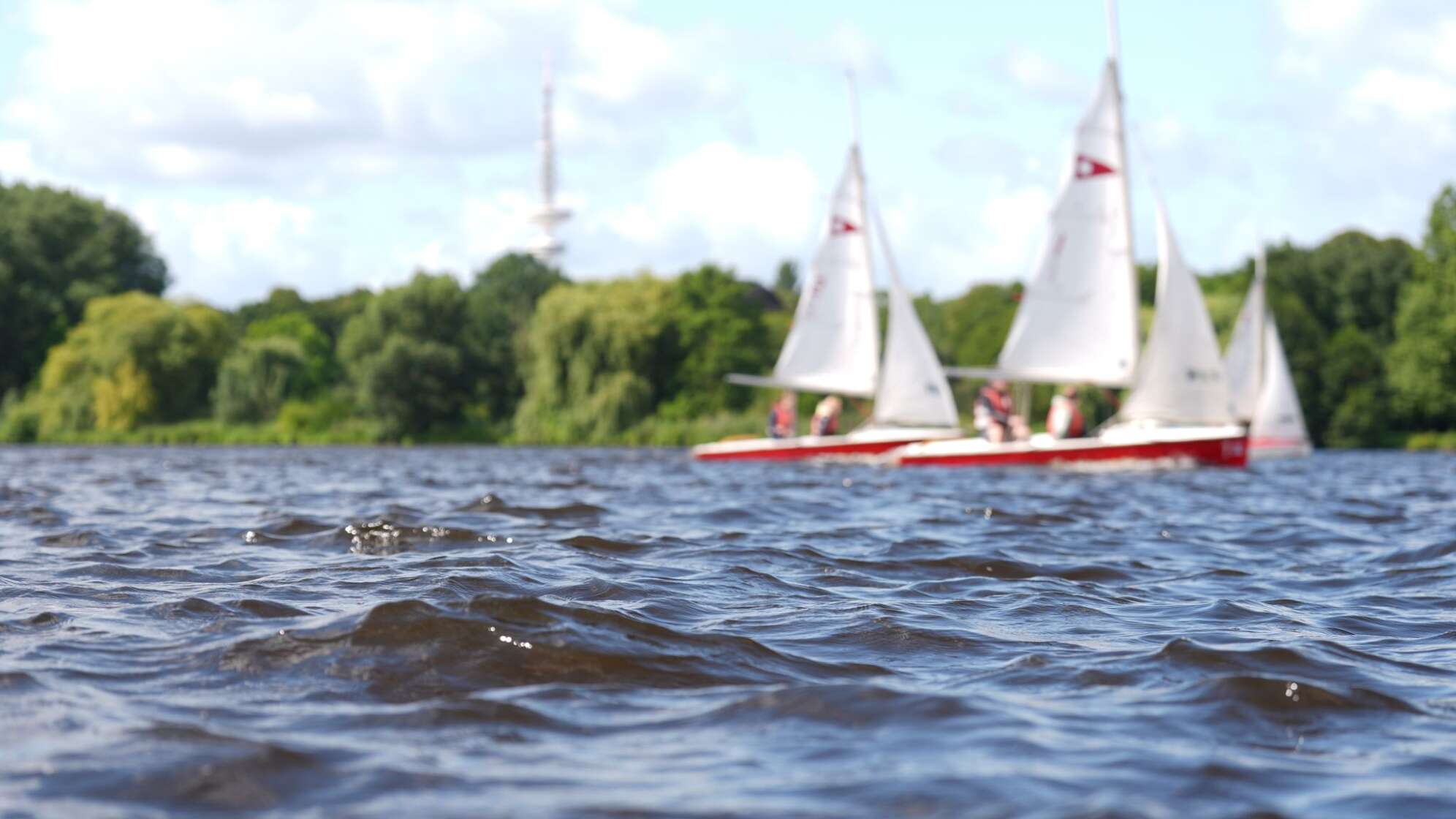 Segler auf der Alster