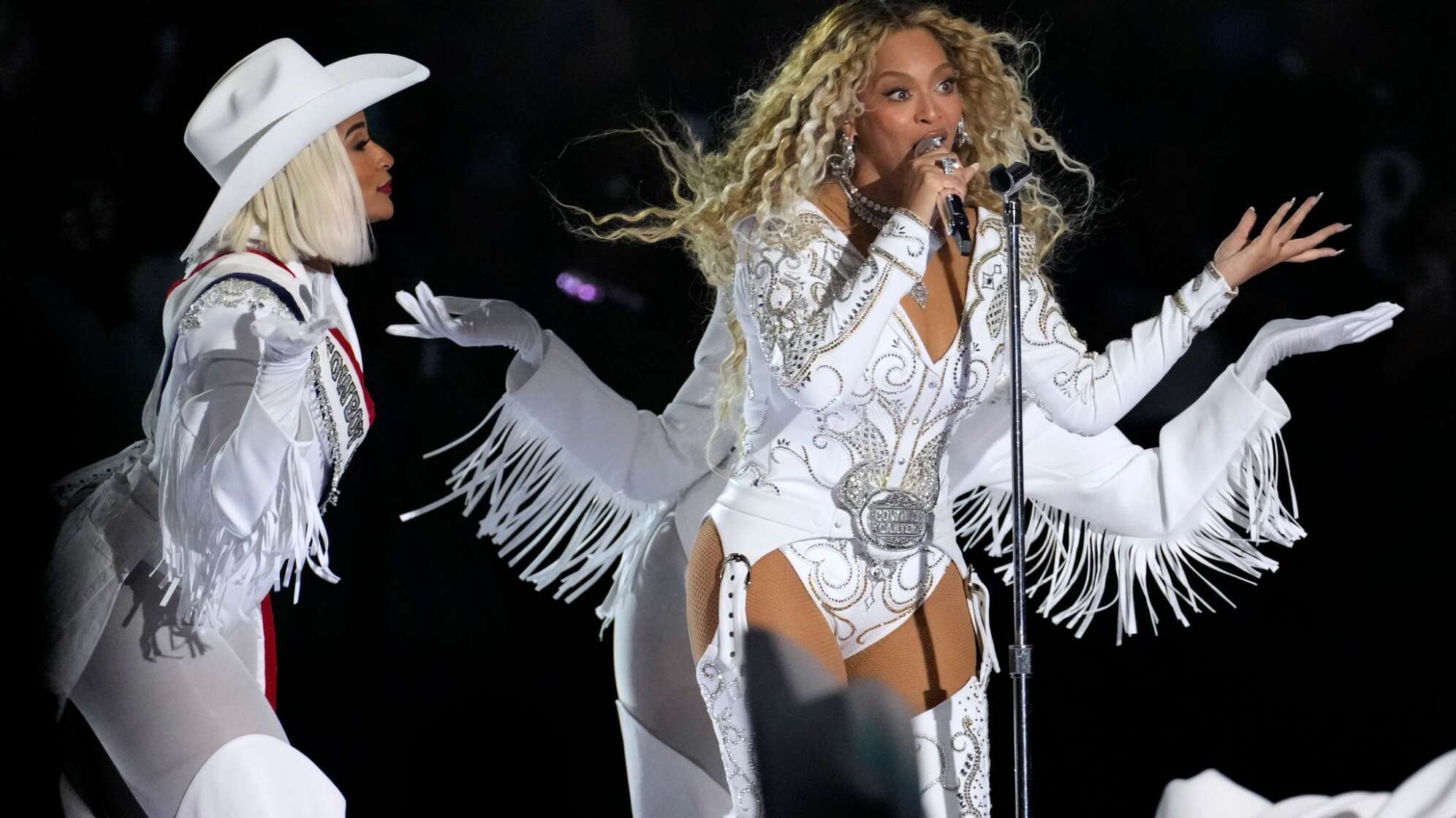 Beyoncé in der Halbzeitpause des NFL-Footballspiels