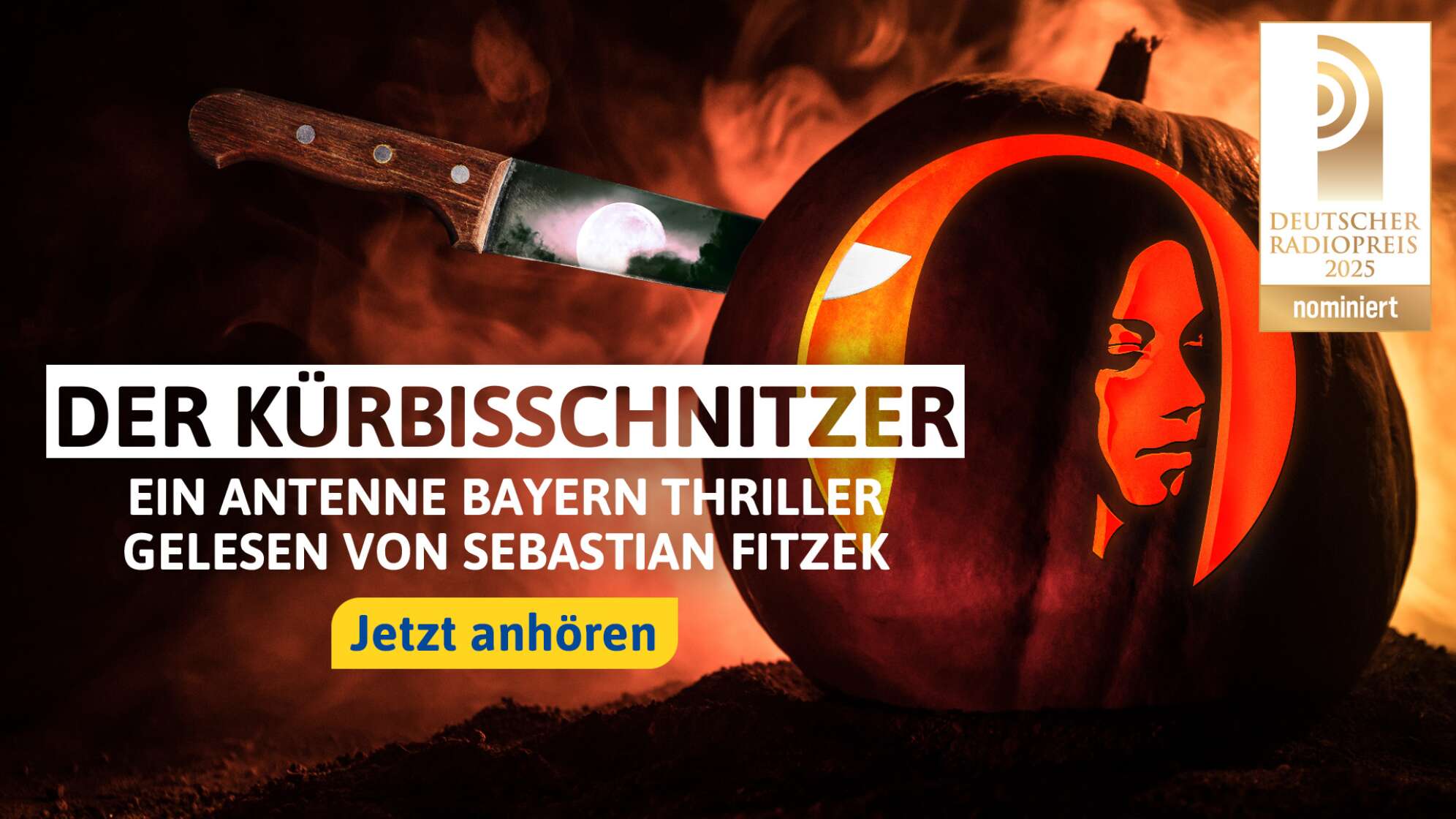 Der Kürbisschnitzer: Neuer Audio-Thriller mit Sebastian Fitzek - exklusiv auf ANTENNE BAYERN!