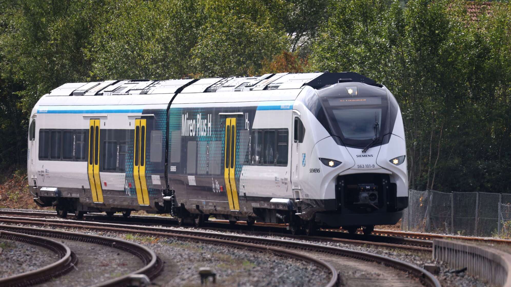 Testfahrt von Wasserstoffzug