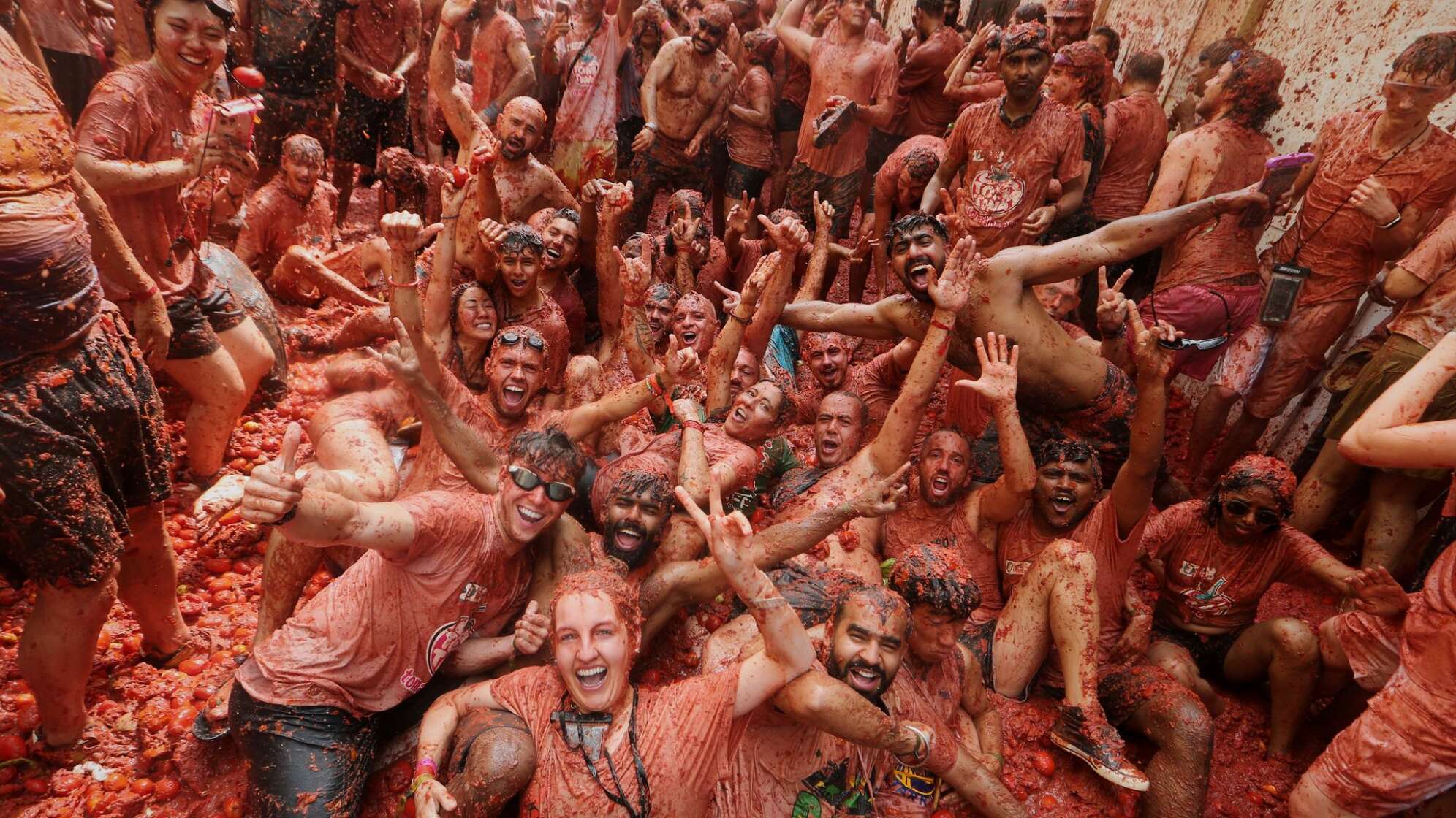 «La Tomatina» - Tomatenschlacht in Spanien