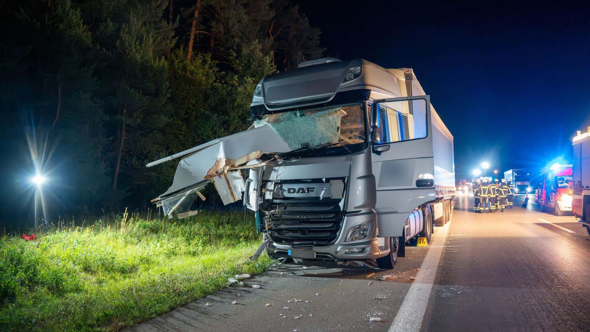 Unfall auf Standstreifen der A9