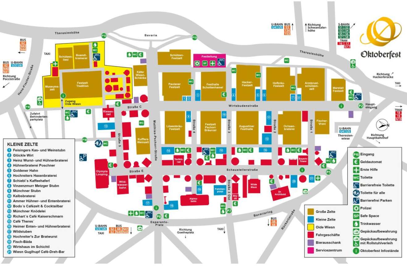 Oktoberfest Übersichtsplan