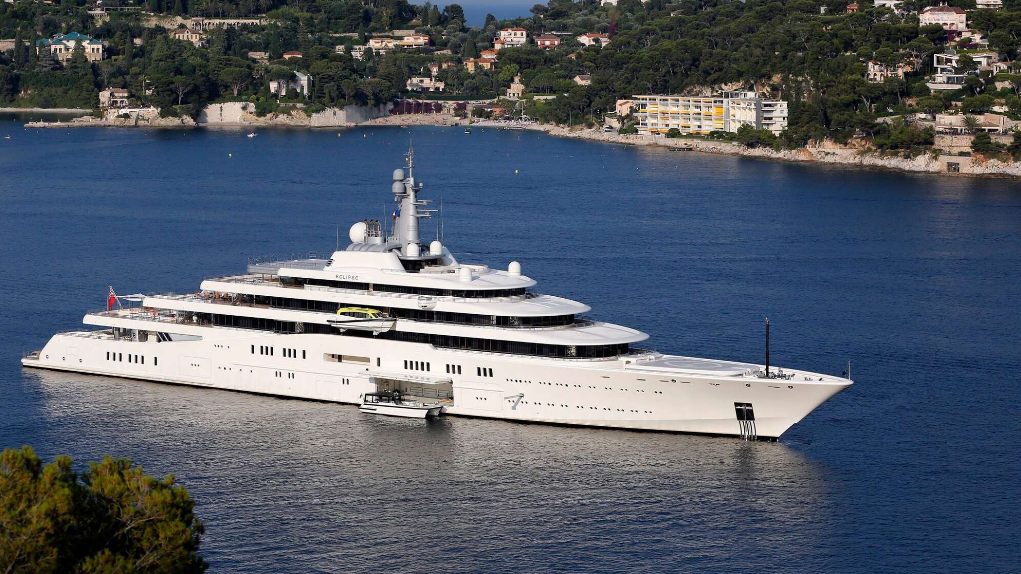 Luxusjacht 'Eclipse' vor Villefranche-sur-Mer