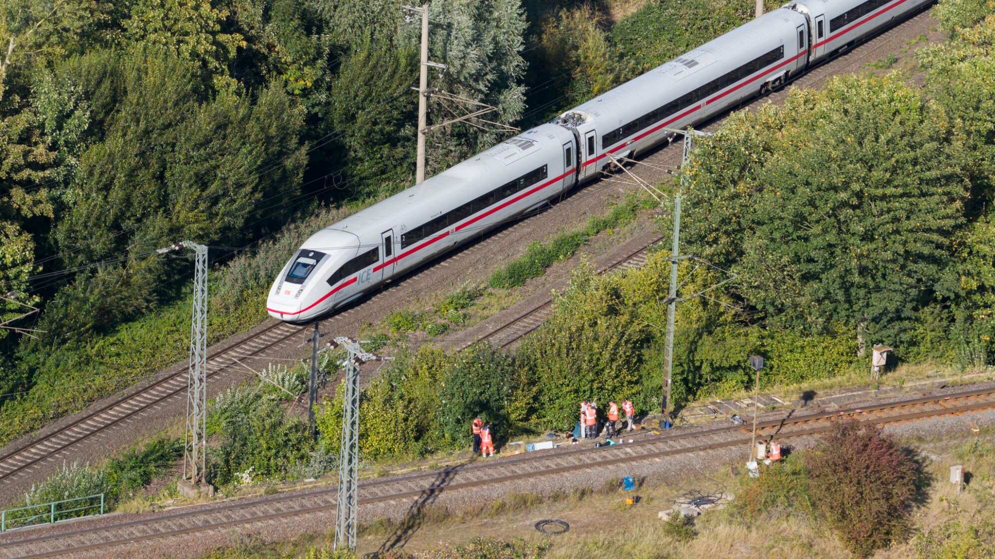 Brand an Bahnstrecke Hannover-Berlin